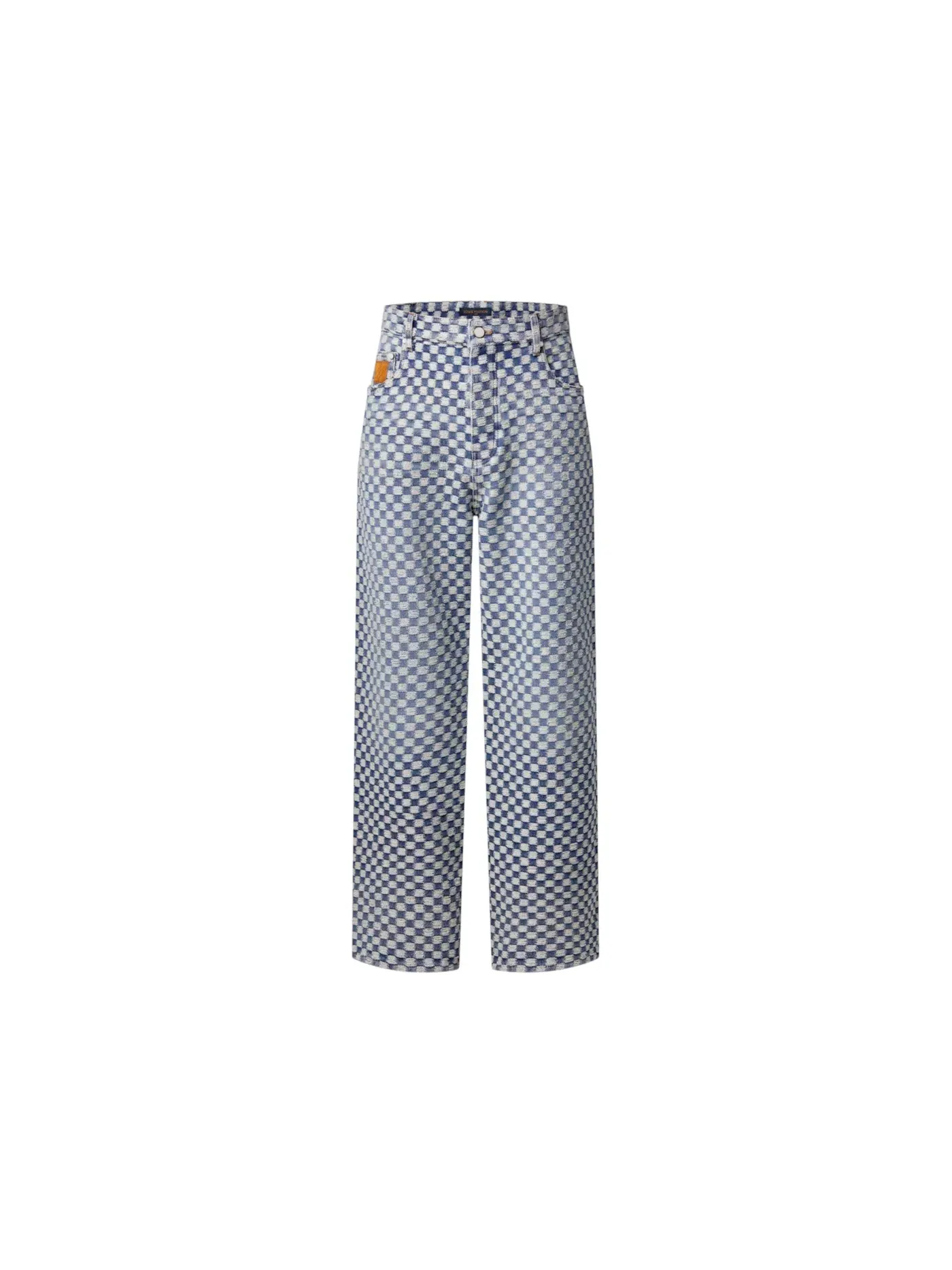 Мужские джинсы широкого кроя Louis Vuitton x Nigo Damier — изображение 1 из 1, синий
