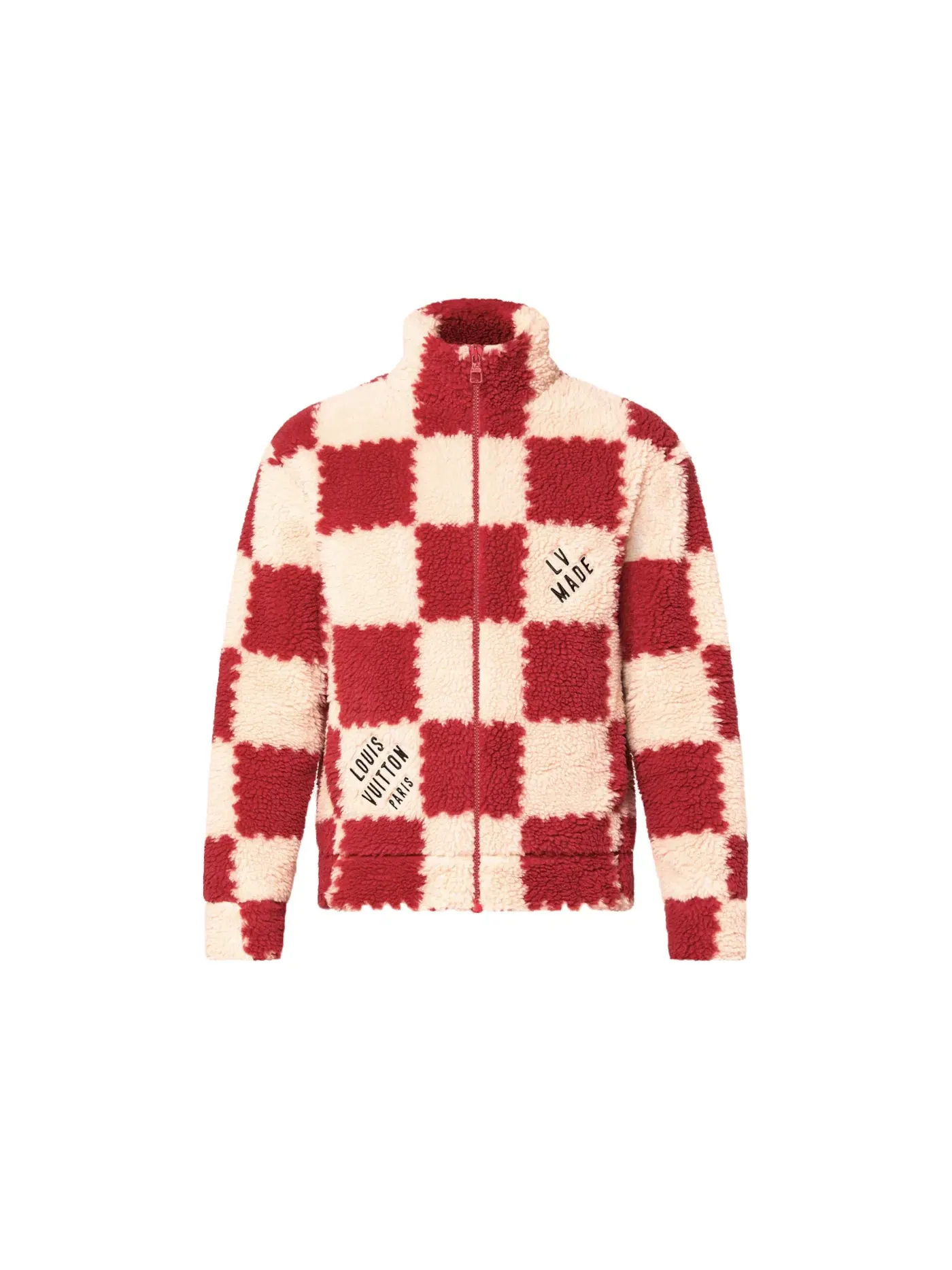 Мужская куртка-блузон с жаккардовым принтом Louis Vuitton x Nigo — изображение 1 из 1, красный