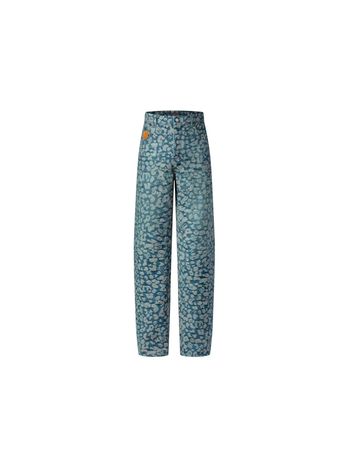 Мужские джинсы из жаккардовой рабочей ткани Pants Louis Vuitton — изображение 1 из 1, светлый синий