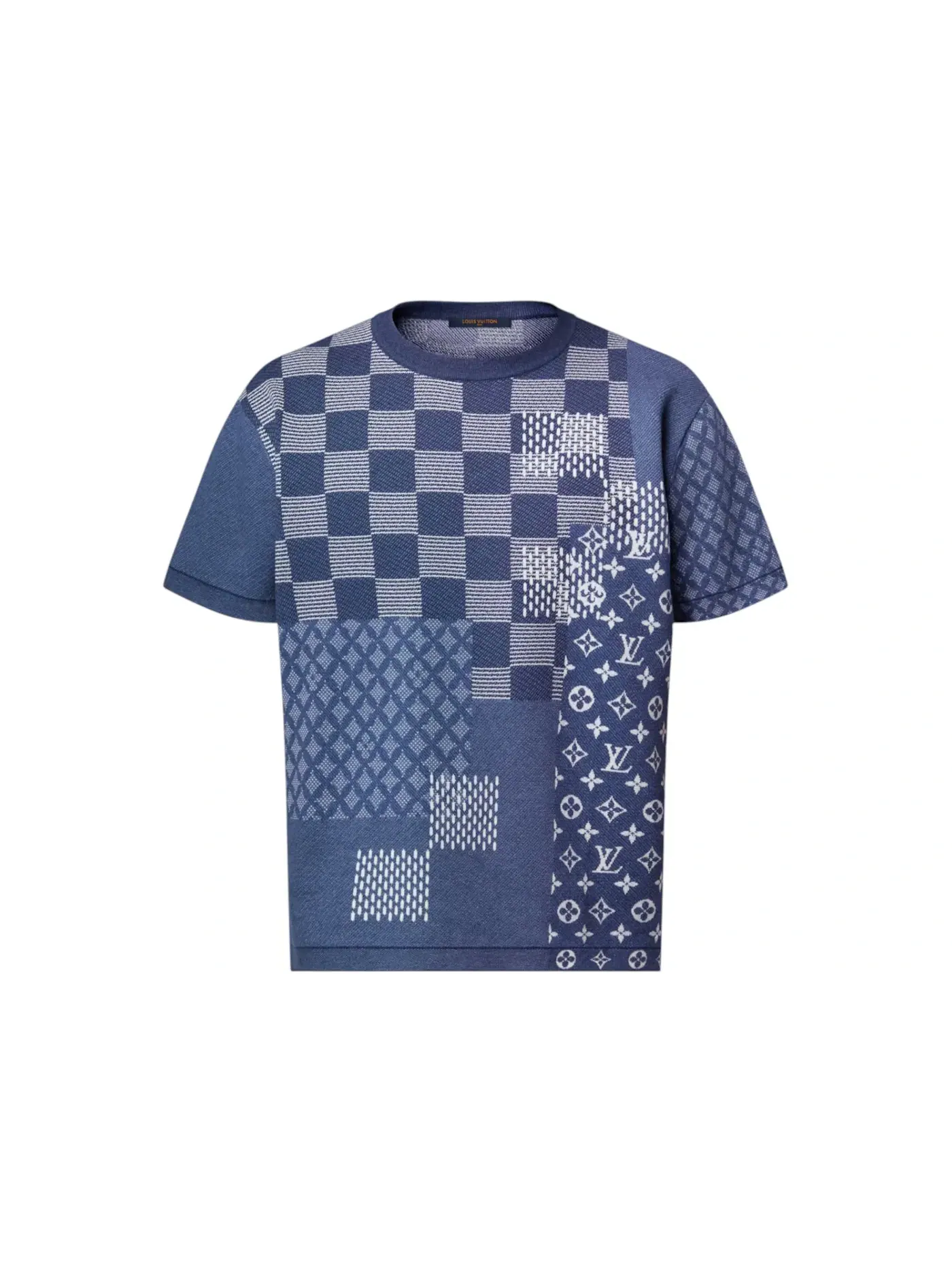 Мужской свитшот с принтом Louis Vuitton x Nigo Crewneck — изображение 1 из 1, синий