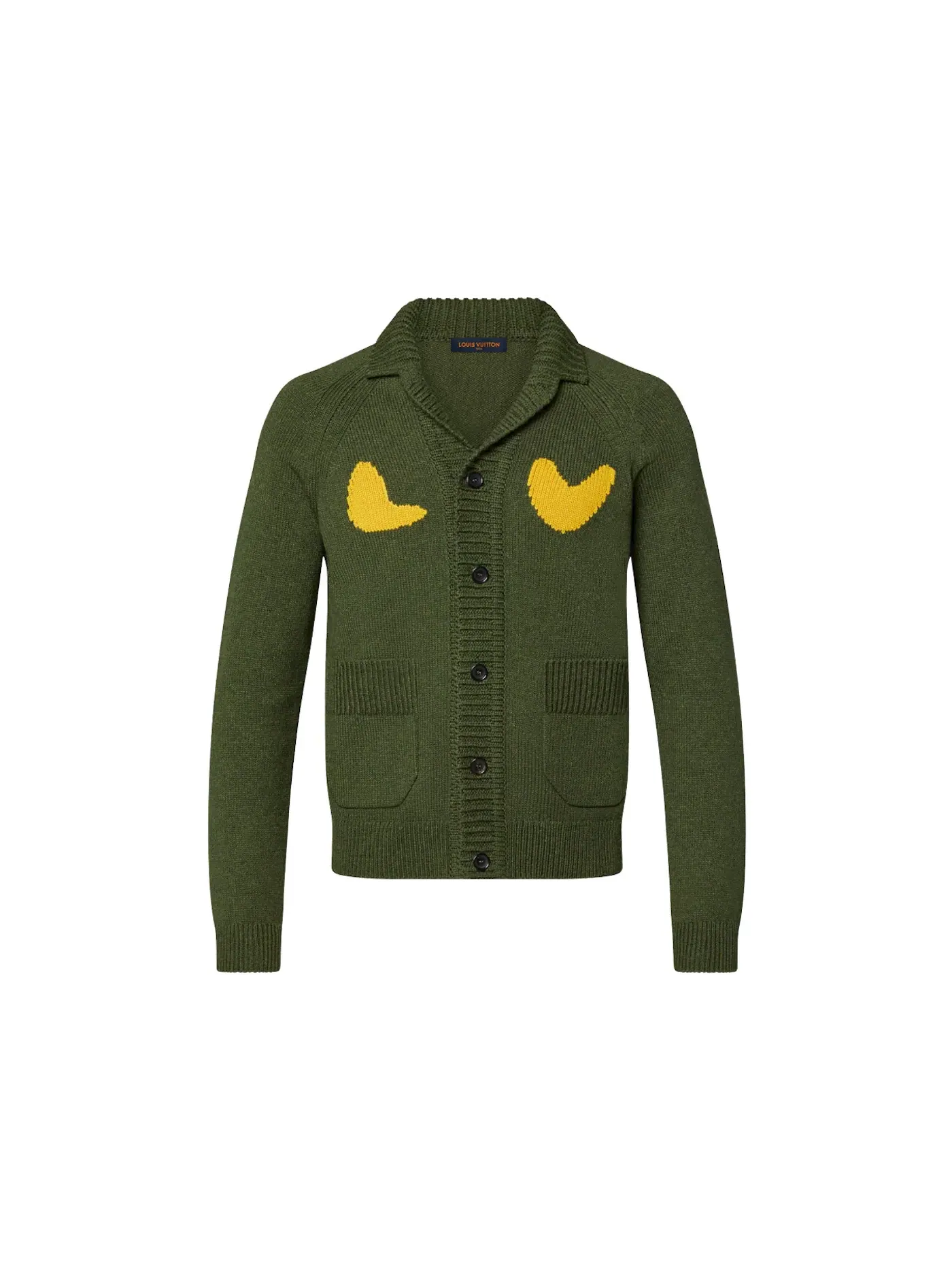 Мужской кардиган с принтом Tiger Cardigan Louis Vuitton — изображение 1 из 1, темный хаки