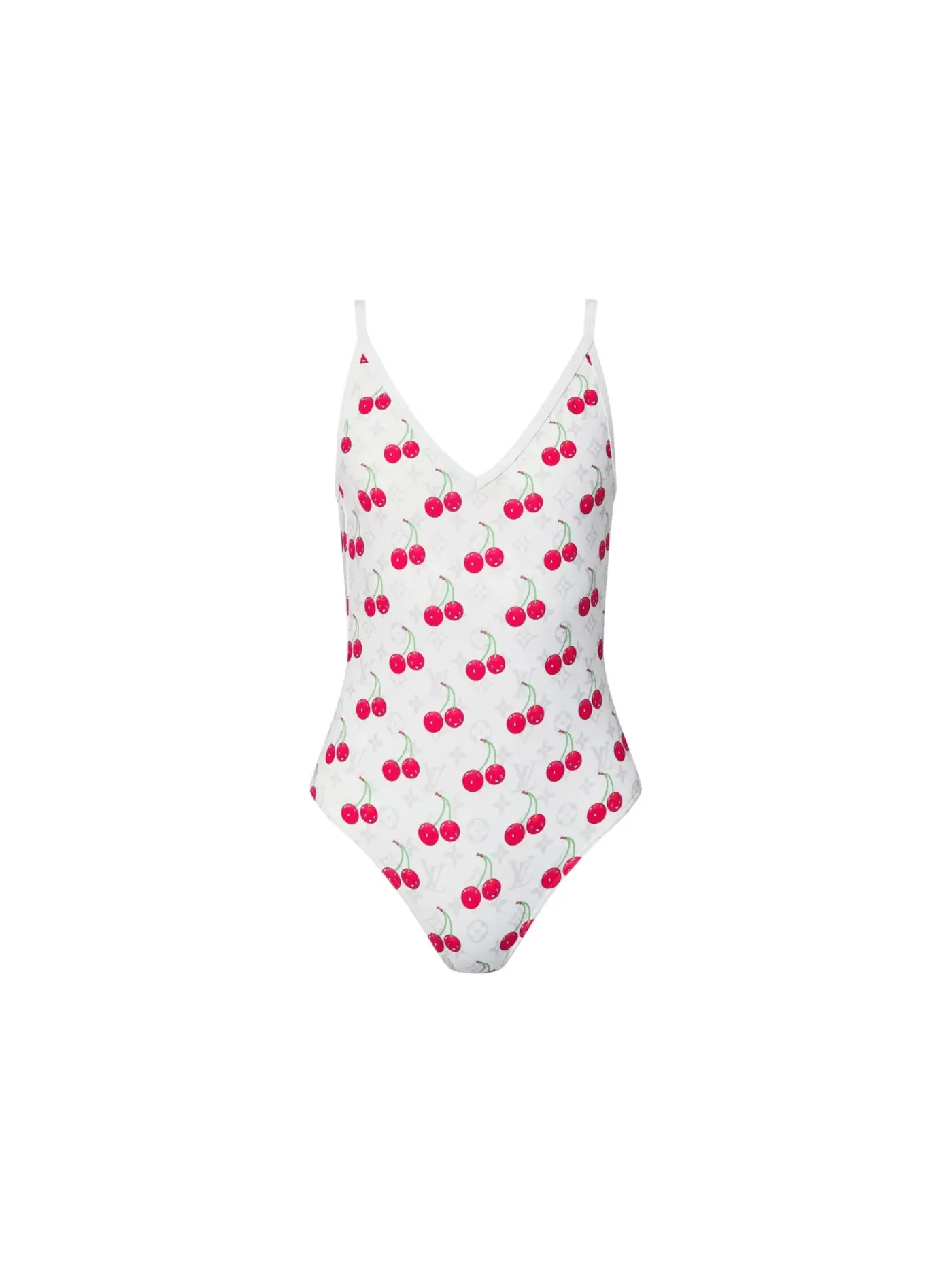 Женский купальник с принтом Louis Vuitton x Takashi Murakami Cherry Swimsuit — изображение 1 из 1, белый