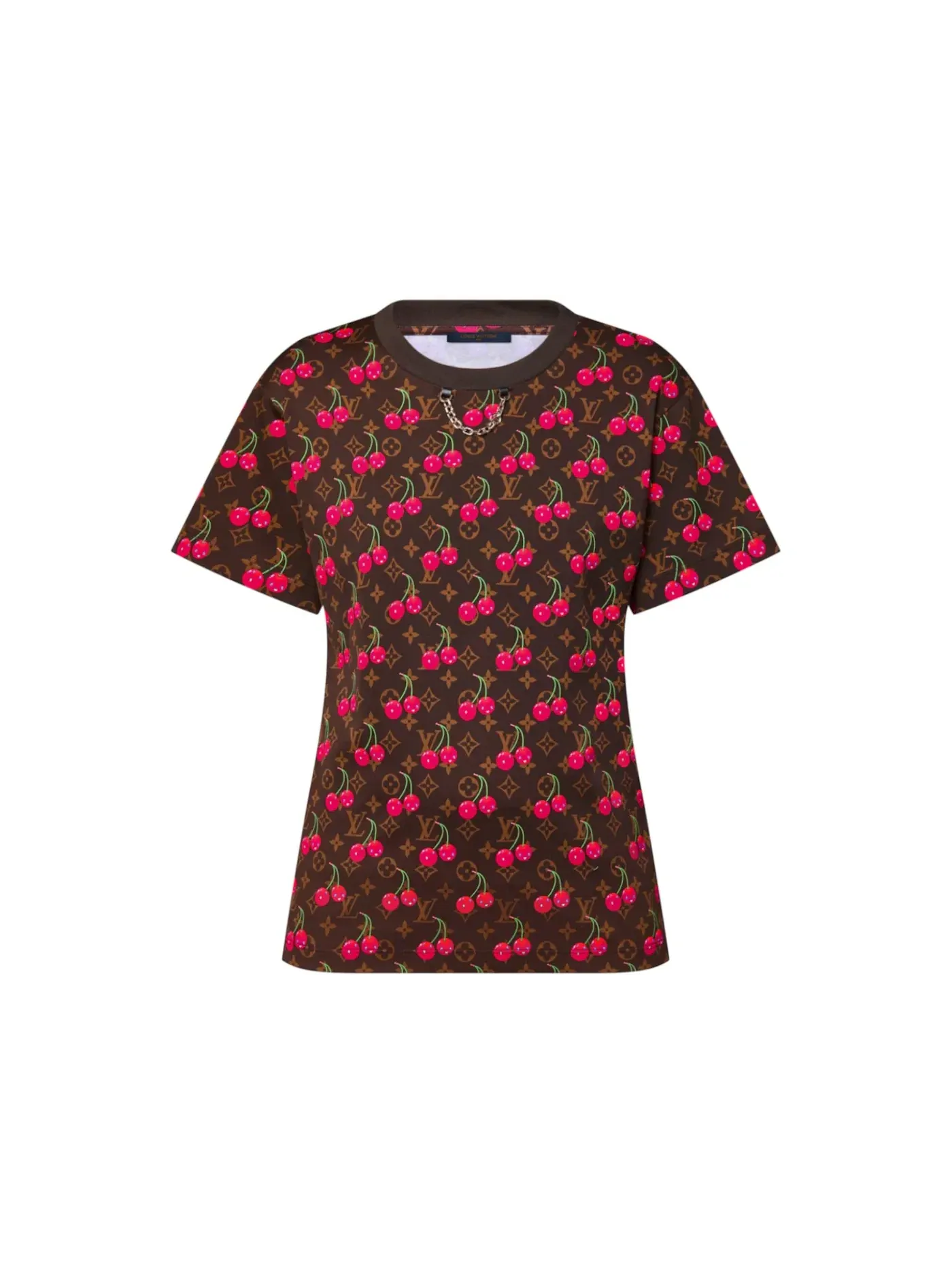 Мужская футболка с принтом Louis Vuitton x Takashi Murakami Cherry — изображение 1 из 1, коричневый