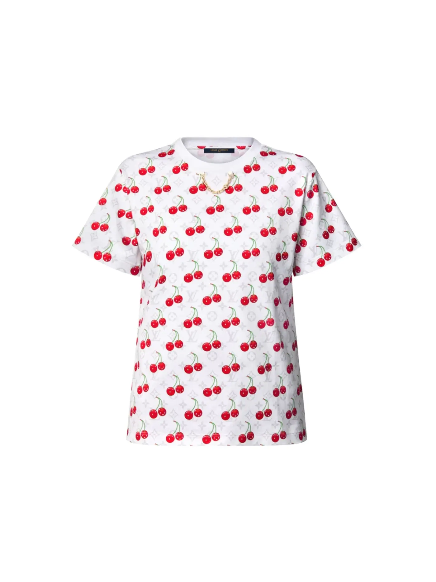 Мужская футболка с принтом Louis Vuitton x Takashi Murakami Cherry Louis Vuitton — изображение 1 из 1, белый