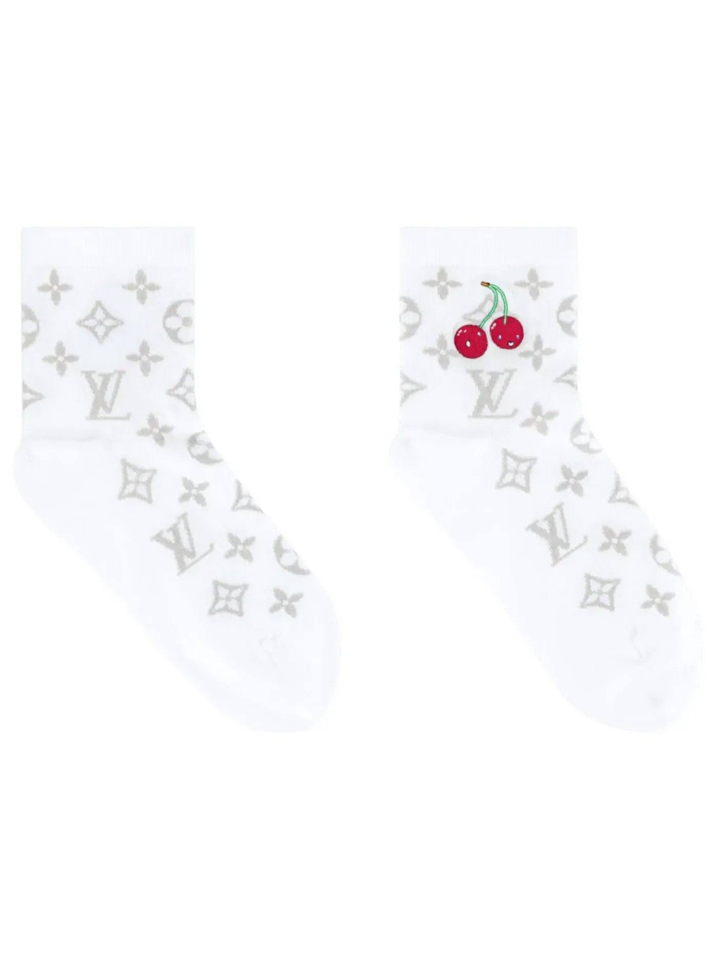 Унисекс носки Louis Vuitton x Takashi Murakami Monogram Cherry — изображение 1 из 2, белый