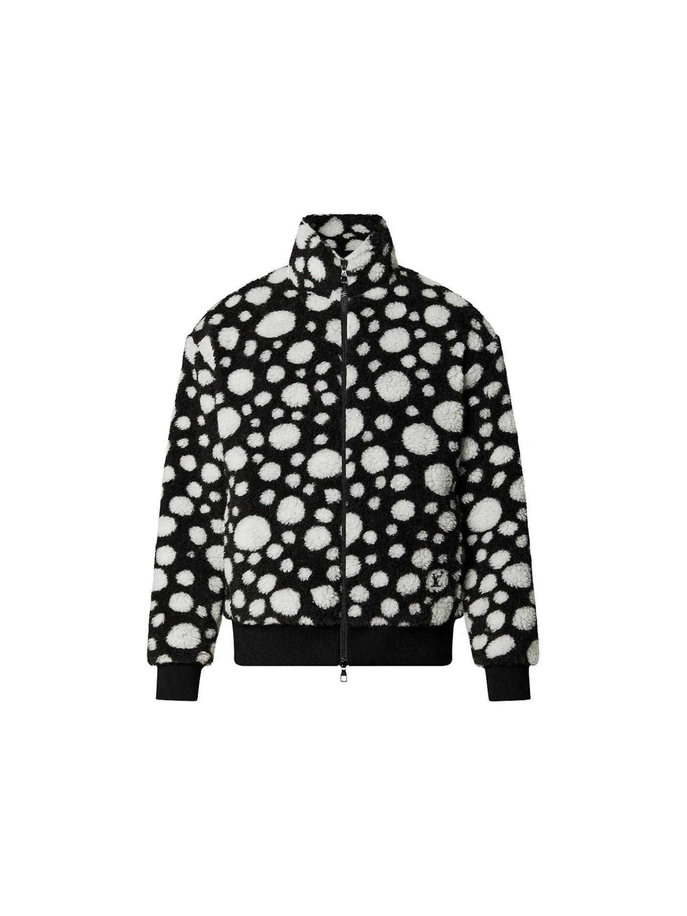 Мужская куртка из флиса с принтом Infinity Dots Louis Vuitton — изображение 1 из 1, черный/белый