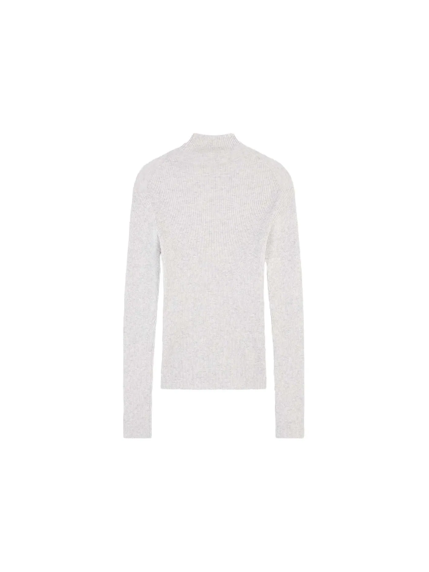 Женский свитер водолазка с принтом Bold Fox Head Patch Maison Kitsune — изображение 2 из 2, светлый серый