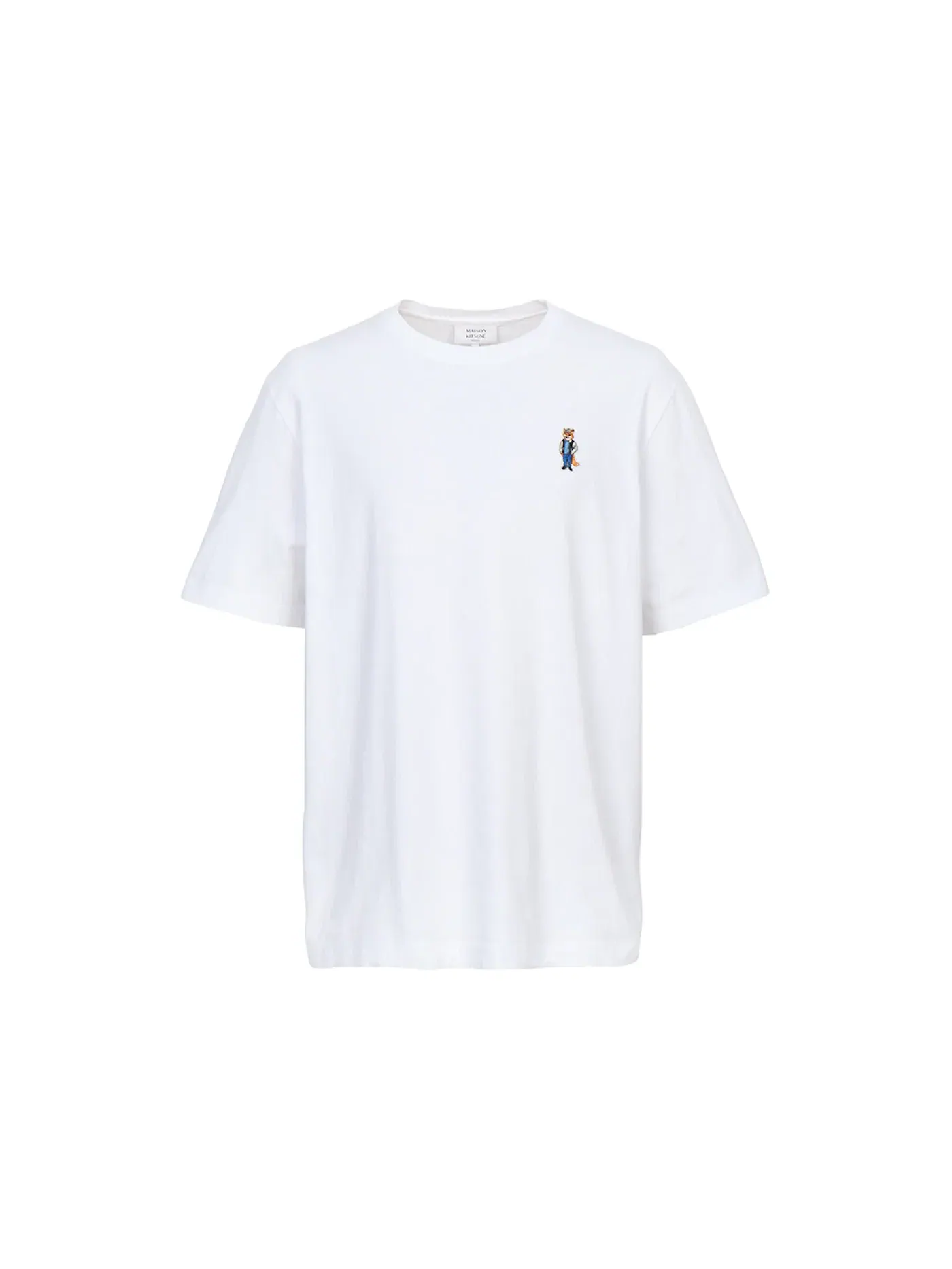 Мужская футболка с принтом Dressed Fox Maison Kitsune — изображение 1 из 1, белый