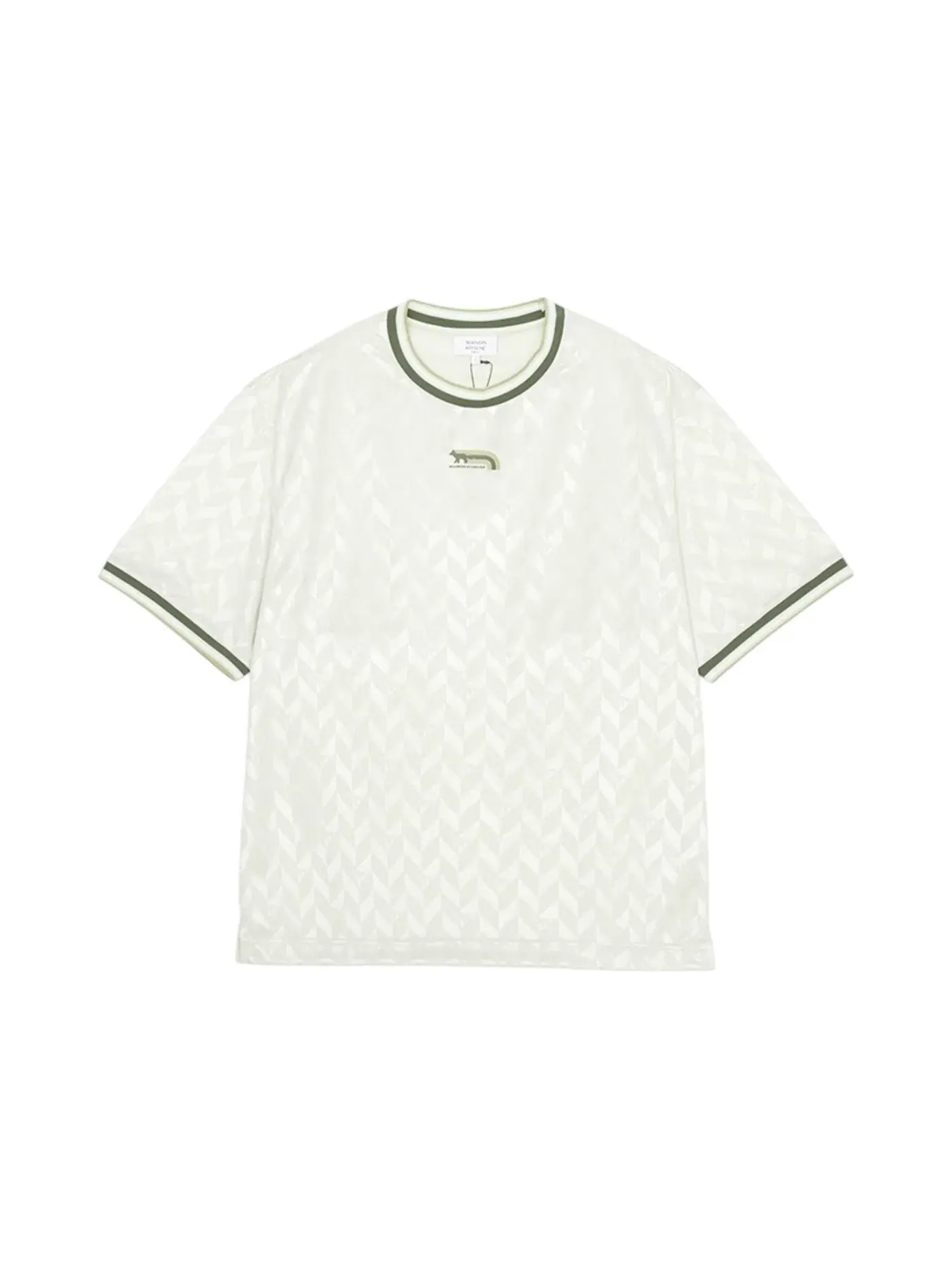 Мужская футболка с принтом Flash Fox Maison Kitsune — изображение 1 из 1, зеленый