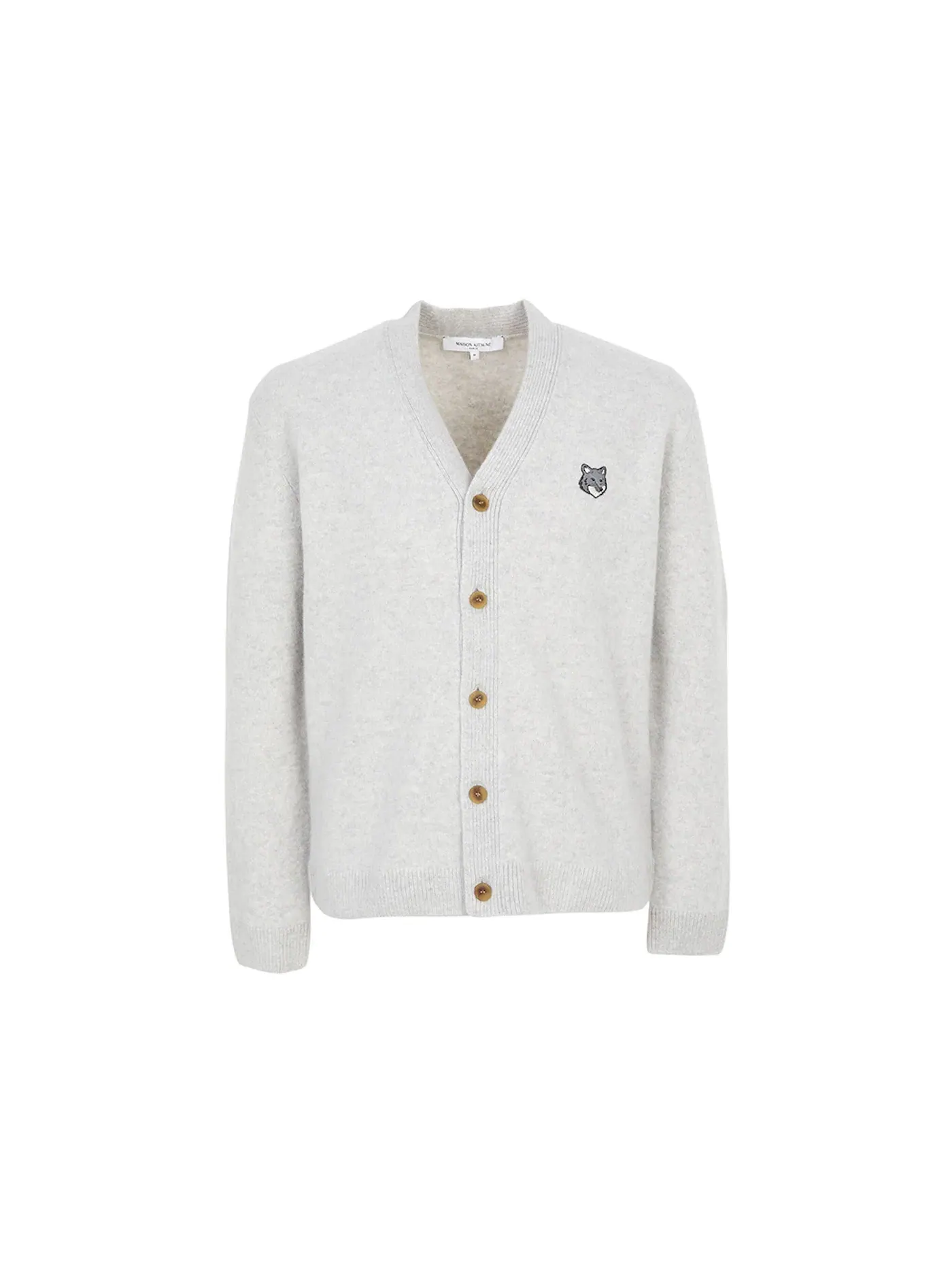 Мужской кардиган с принтом Fox Head Maison Kitsune — изображение 1 из 1, серый