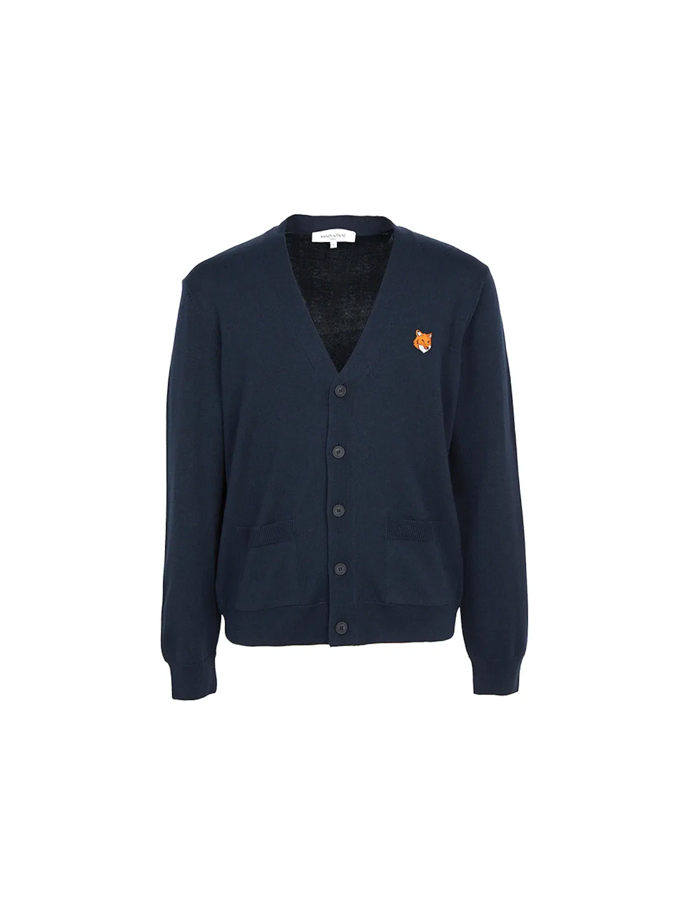 Мужской кардиган Fox Head Cardigan Maison Kitsune — изображение 1 из 1, темно-синий