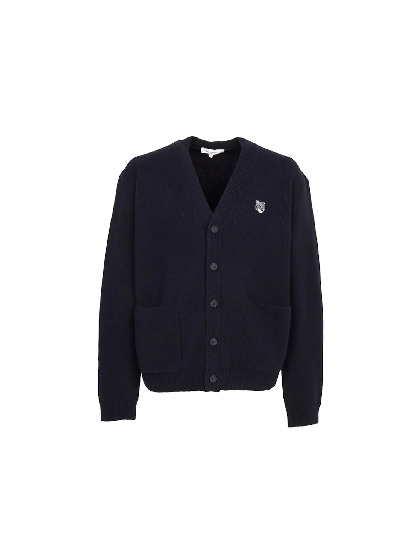 Мужской кардиган Fox Head Cardigan Maison Kitsune — изображение 1 из 1, темно-синий