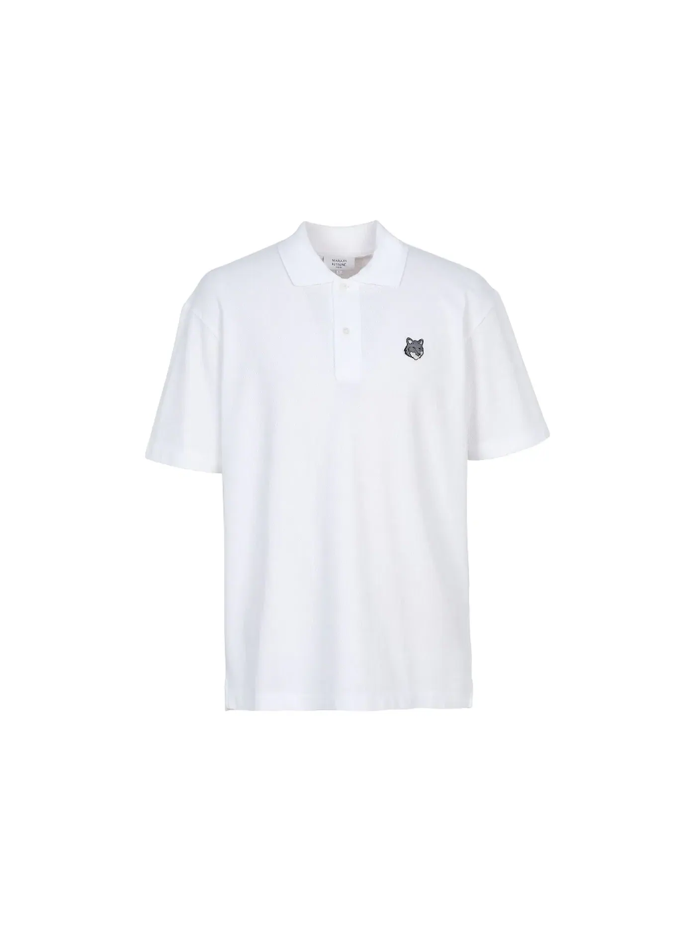 Мужская футболка с принтом Fox Head Collar Maison Kitsune — изображение 1 из 1, белый
