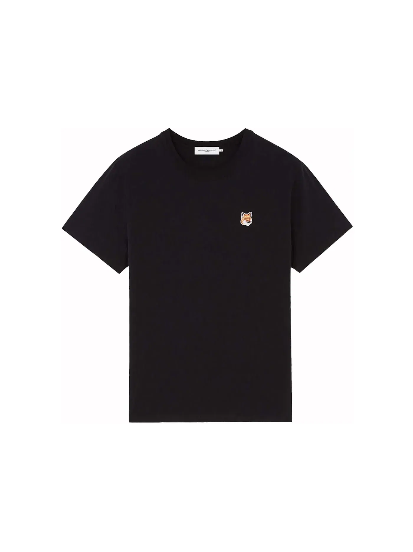 Женская футболка с принтом Fox Head Patch Maison Kitsune — изображение 1 из 1, черный