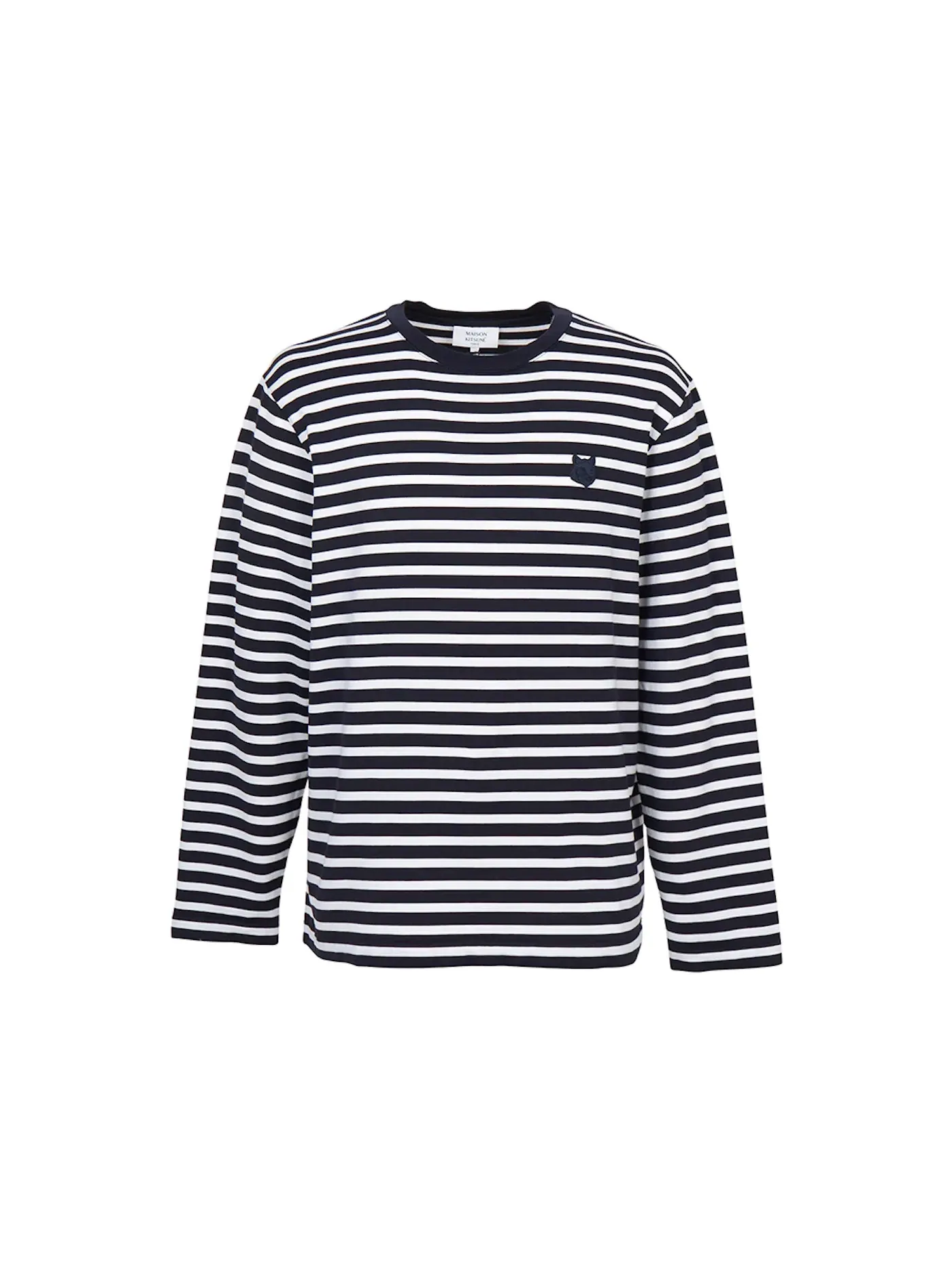 Мужская футболка с длинным рукавом с принтом Maison Kitsune — изображение 1 из 1, темно-синий