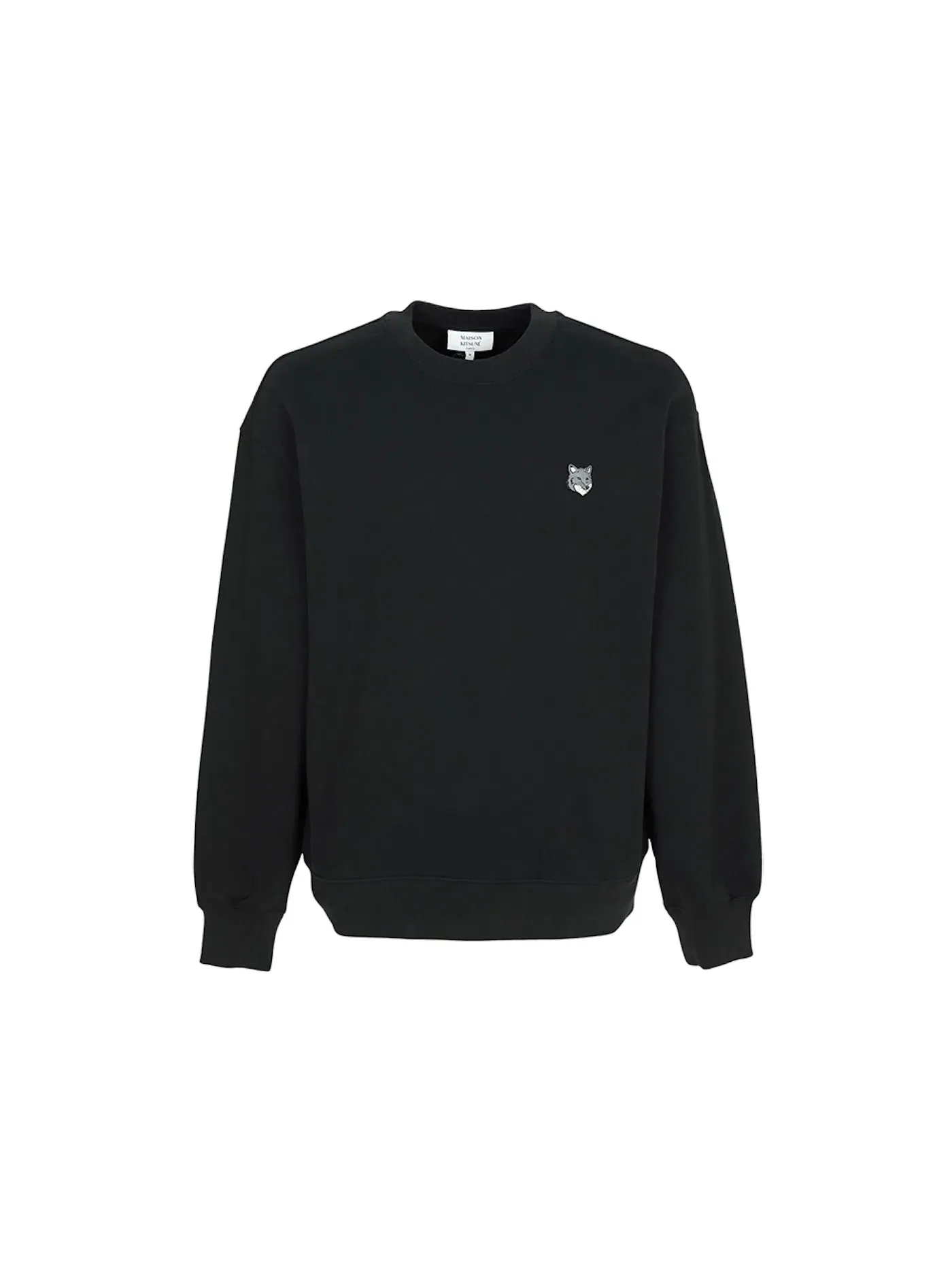 Мужской свитшот Fox Head Maison Kitsune — изображение 1 из 1, черный