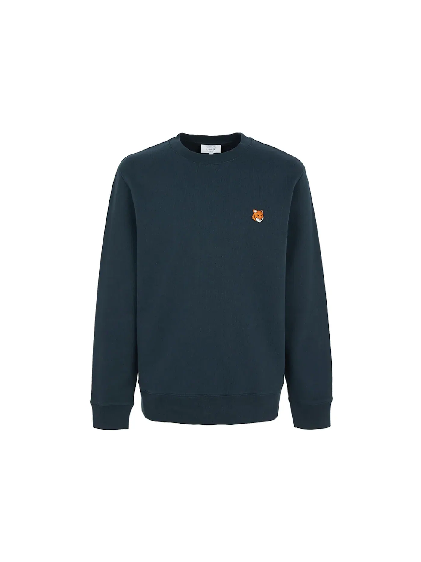 Мужской свитшот с принтом Fox Head Maison Kitsune — изображение 1 из 1, темно-синий