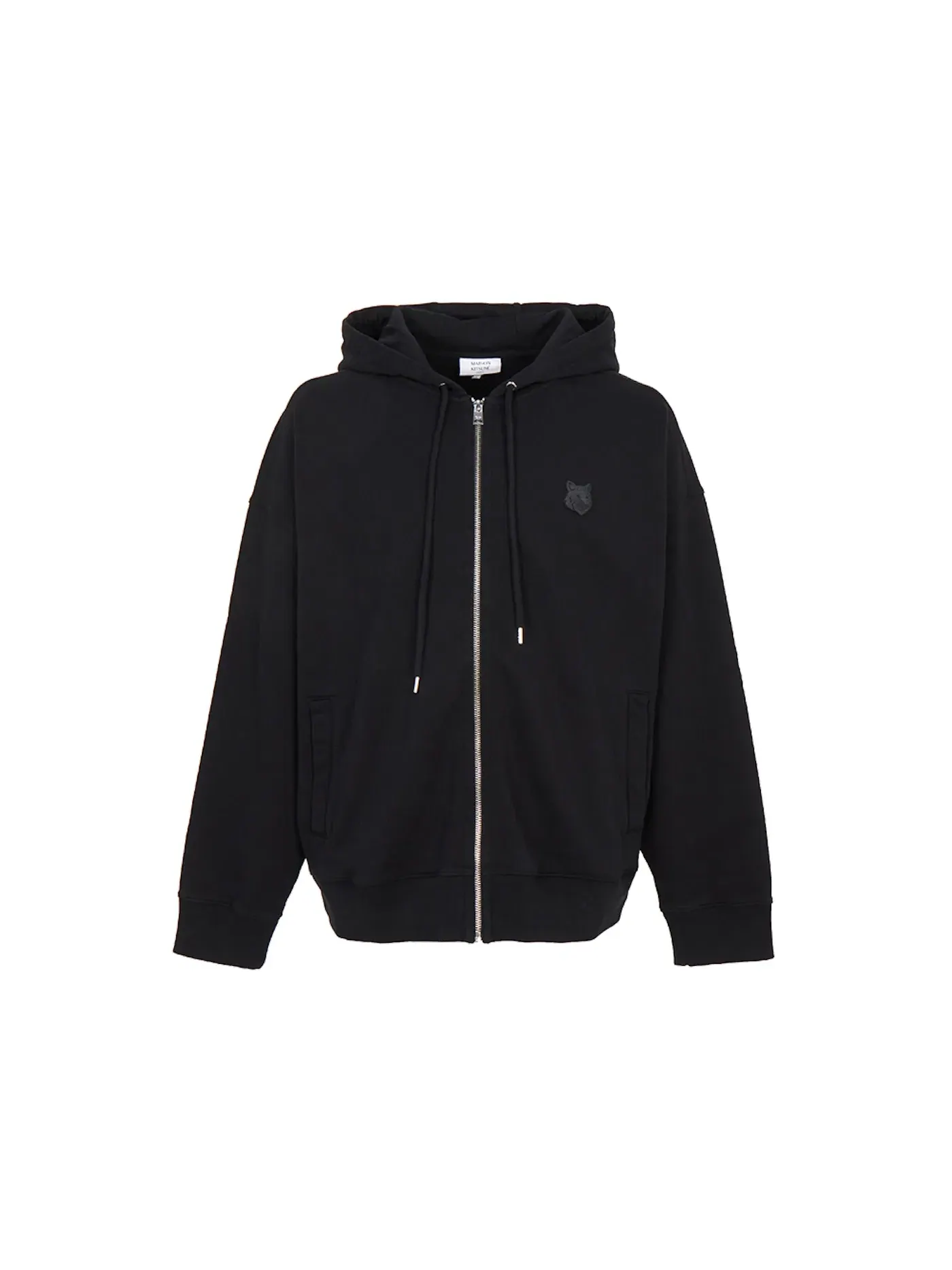 Мужской свитшот на молнии Fox Head Zip Up Maison Kitsune — изображение 1 из 1, черный