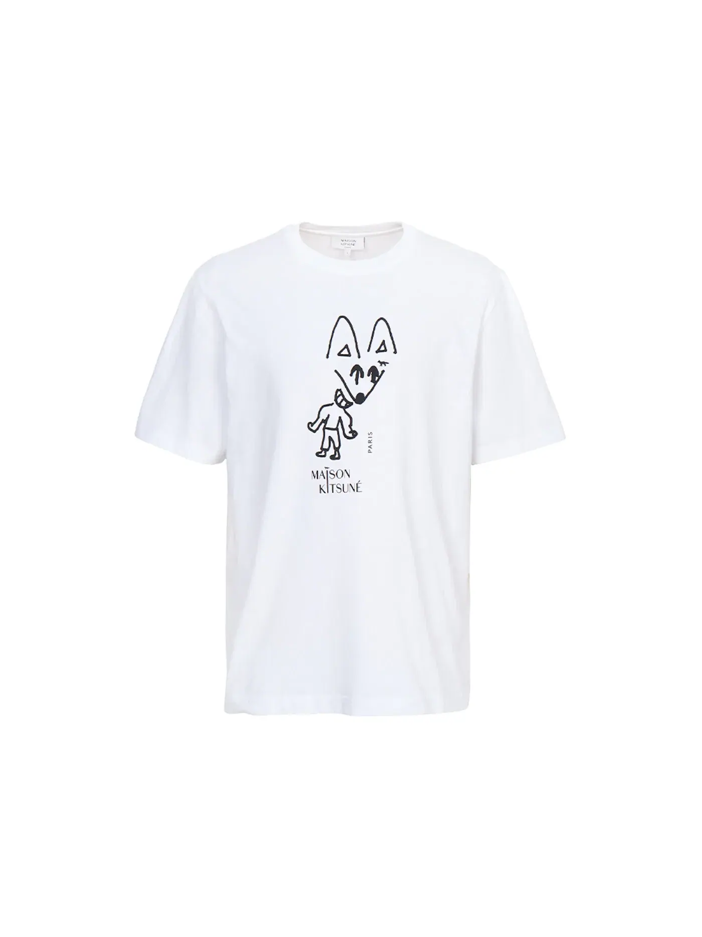 Мужская футболка с принтом Party Fox Maison Kitsune — изображение 1 из 1, белый