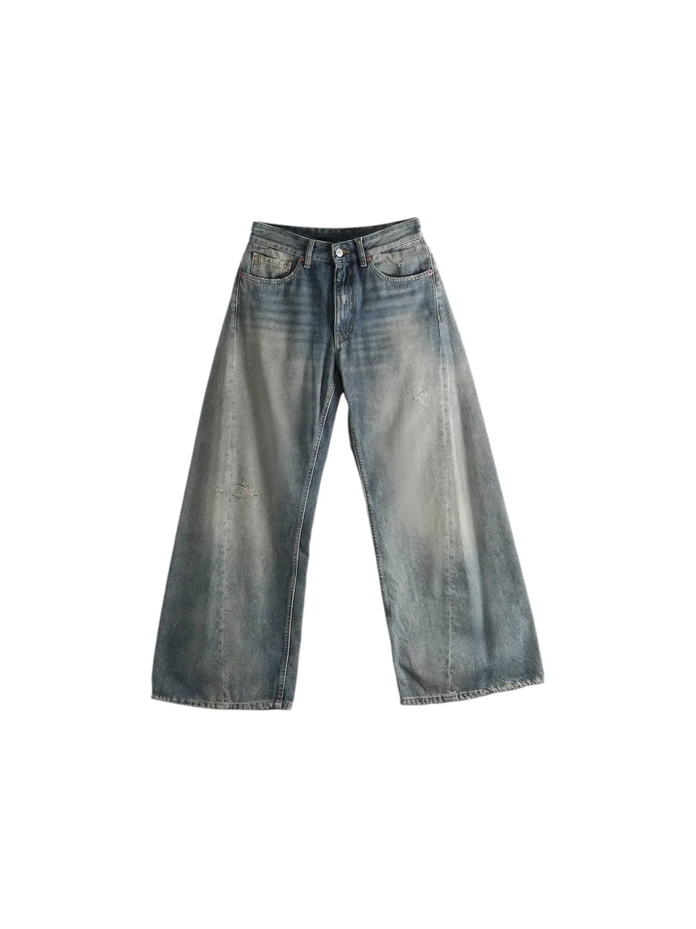 Женские брюки с длиной по щиколотку MM6 5 Pockets Pants Maison Margiela — изображение 1 из 1, серый синий