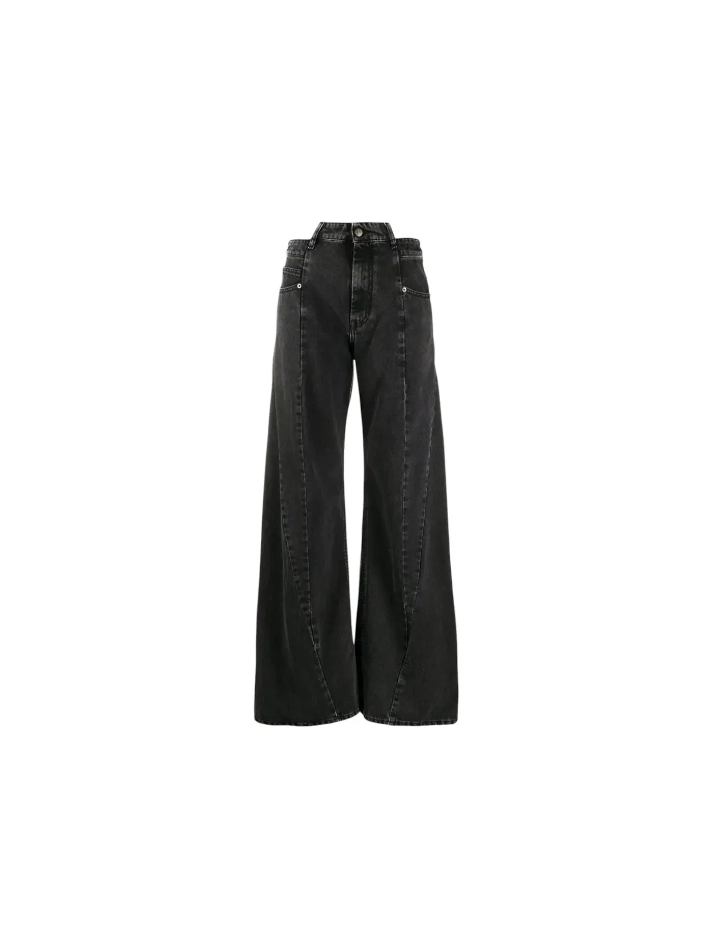 Женские брюки с широкими штанинами Maison Margiela, 961edium Blacktone — изображение 1 из 1