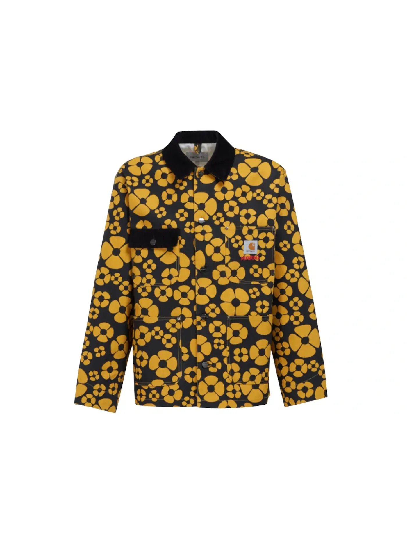 Мужская куртка с принтом Jacket Marni — изображение 1 из 1, черный/желтый