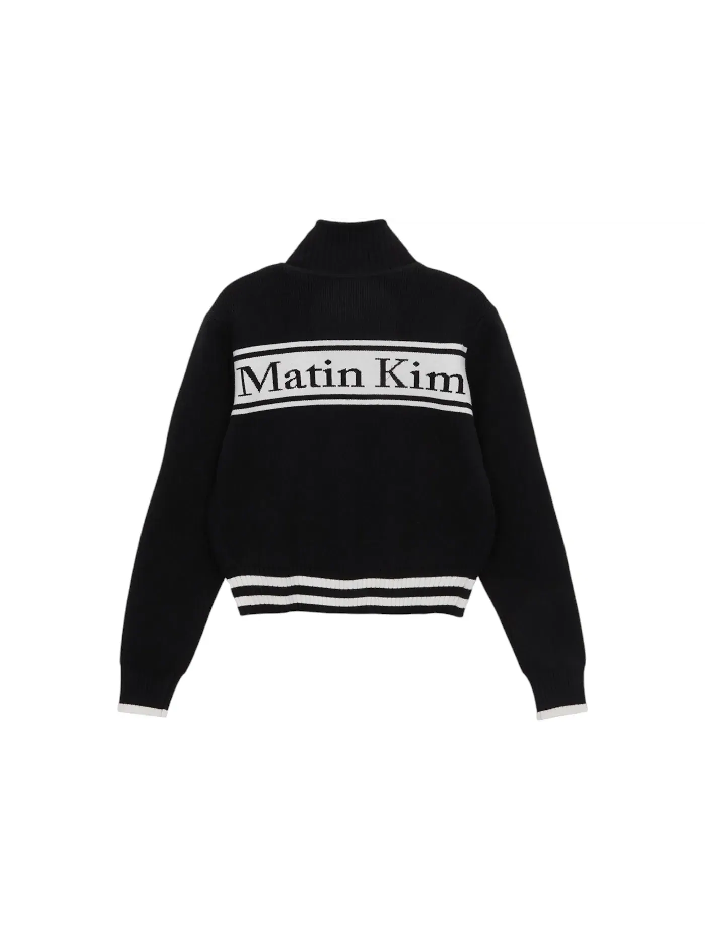 Унисекс свитер с полосками Cardigan Matin Kim — изображение 1 из 1, черный