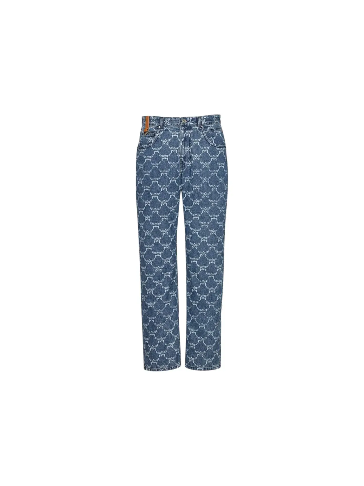 Джинсы с монограммой MCM Lauretos Monogram MCM — изображение 1 из 1, синий