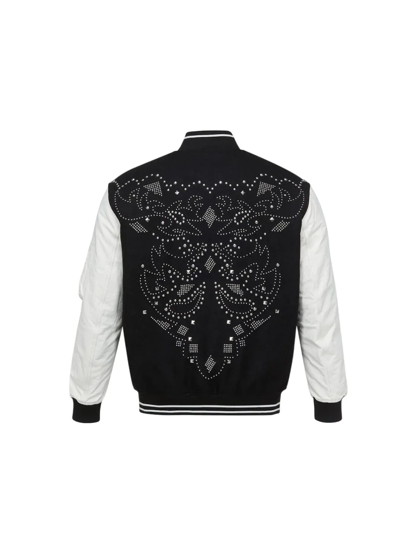 Мужская куртка-бомбер с принтом Studded Varsity MCM — изображение 2 из 2, белый