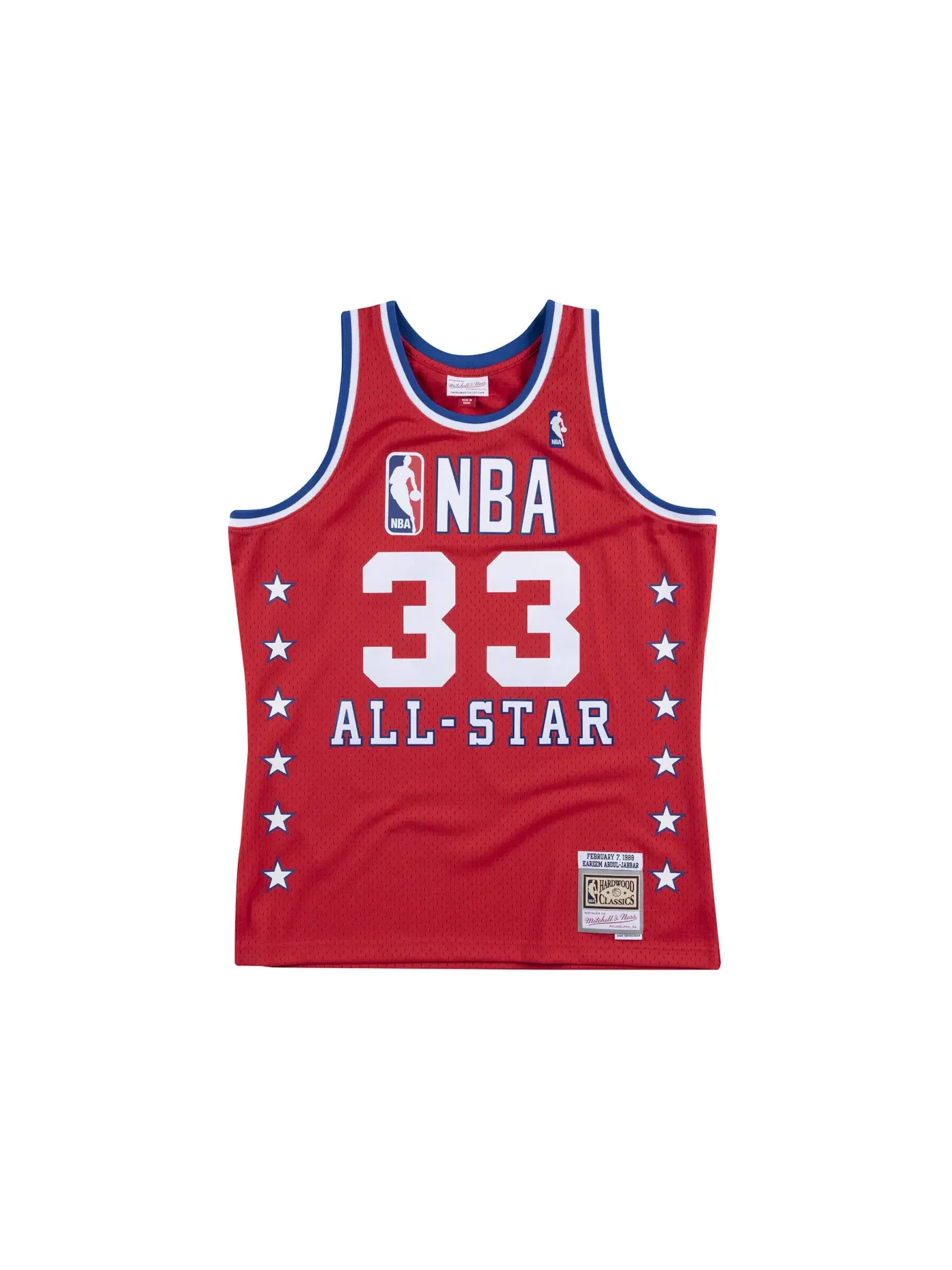 Мужская джерси с принтом Kareem Abdul-Jabbar Mitchell & Ness — изображение 1 из 2, красный