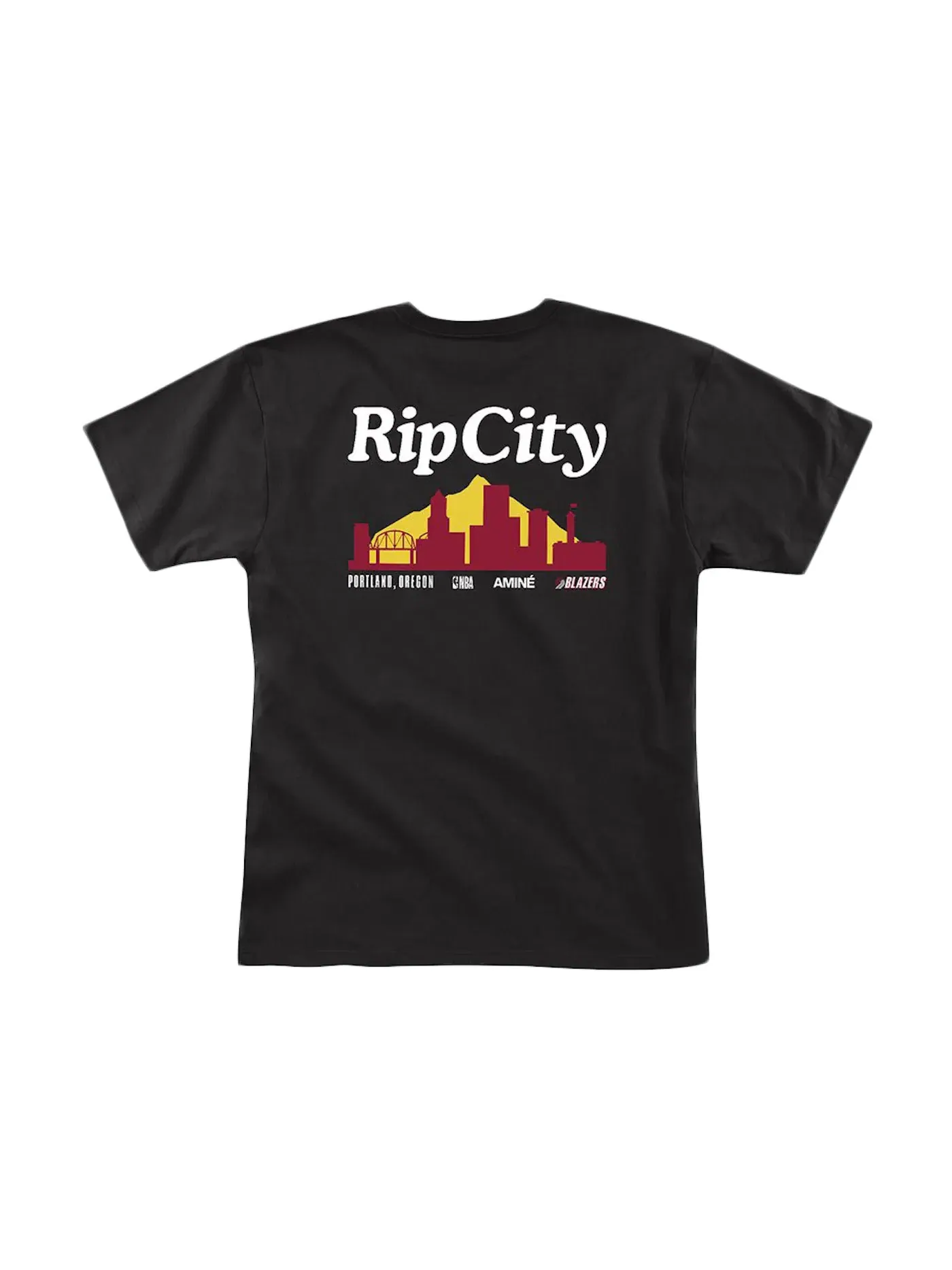 Мужская футболка с принтом Amine x Portland Trail Blazers Mitchell & Ness — изображение 2 из 2, черный