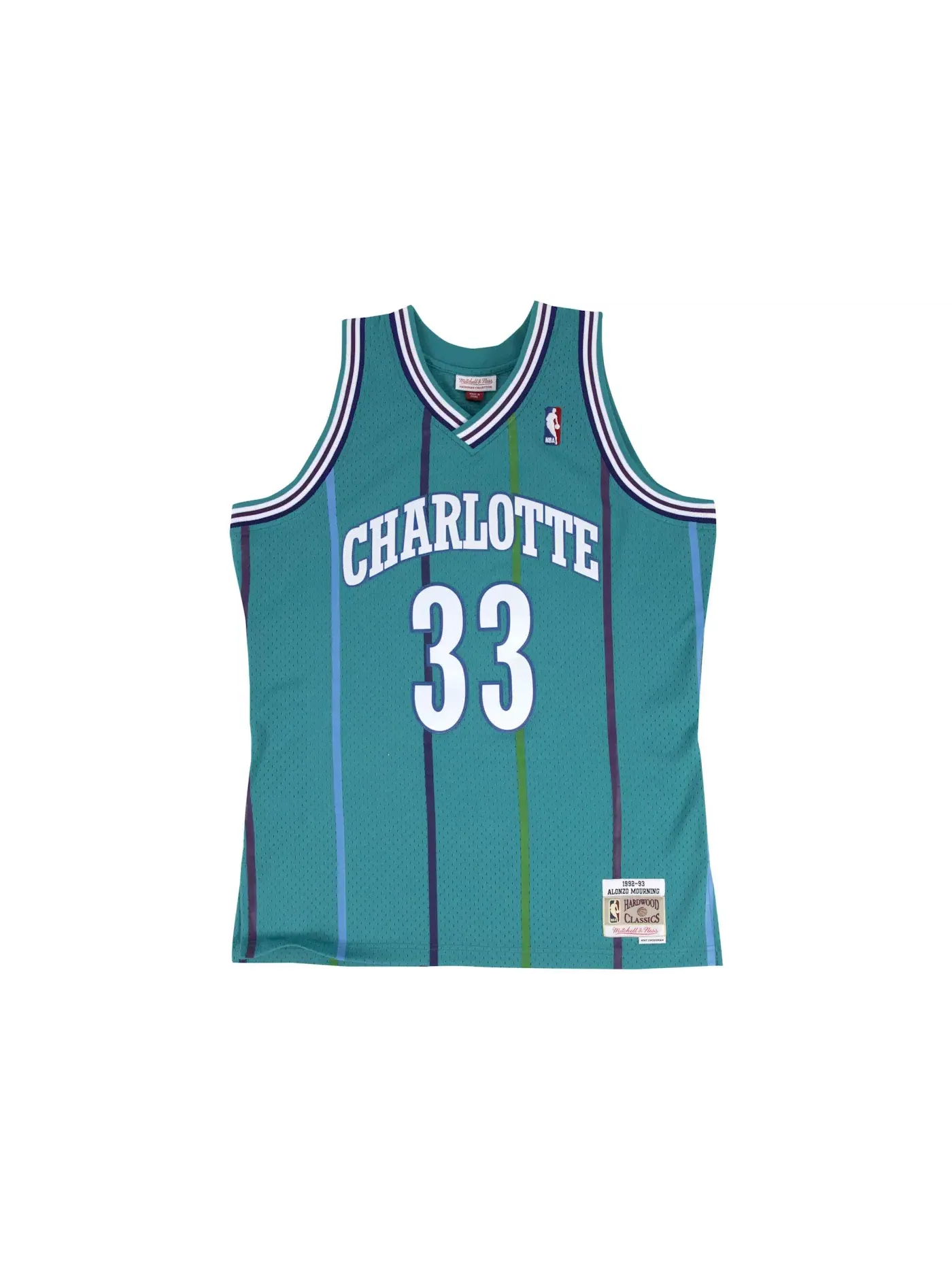 Мужская джерси с принтом Mitchell & Ness Charlotte Hornets Road 1992-93 Alonzo Mourning Swingman Jersey — изображение 1 из 2