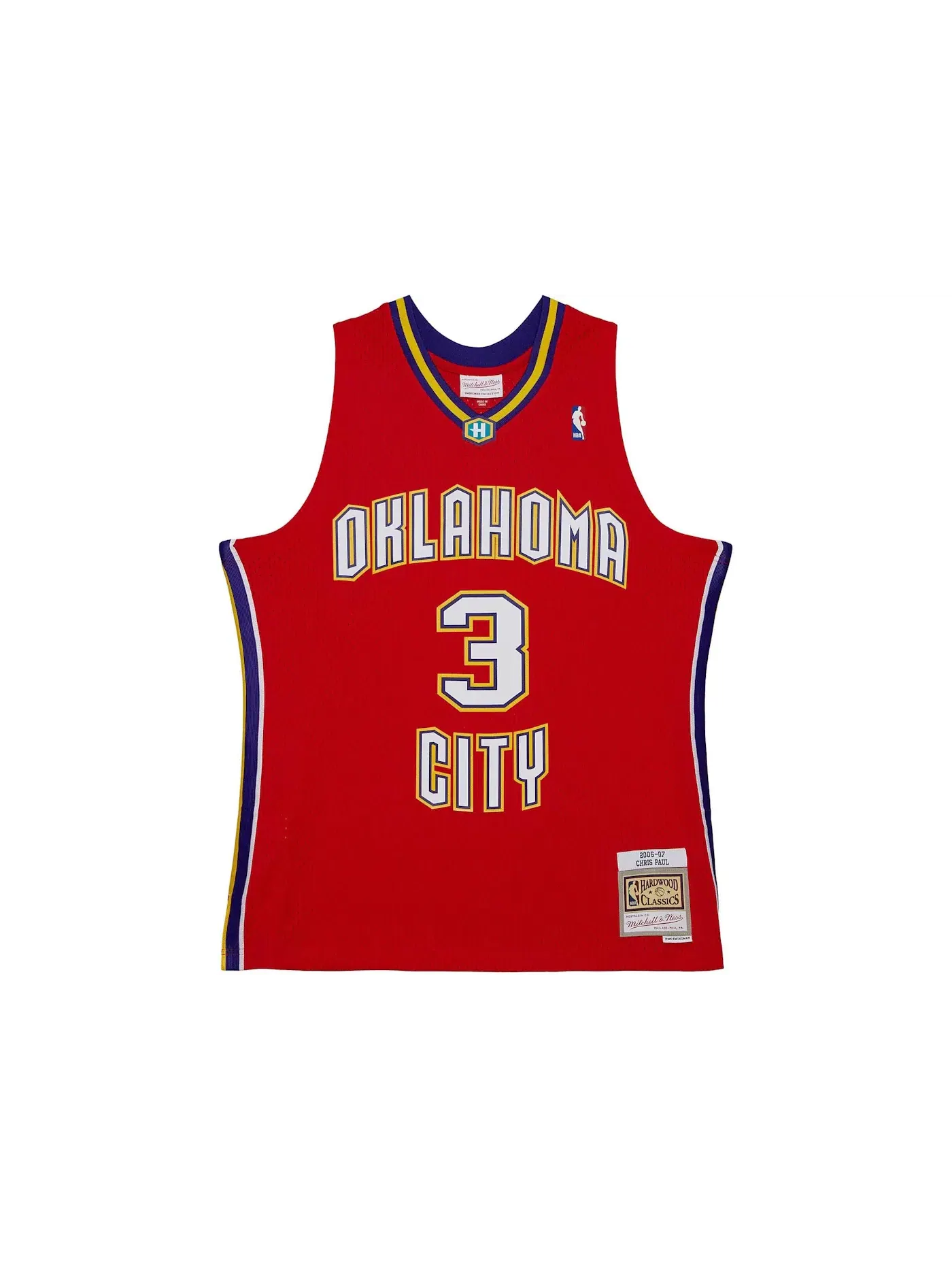 Мужская баскетбольная джерси Swingman с коротким рукавом Mitchell & Ness — изображение 1 из 2, красный