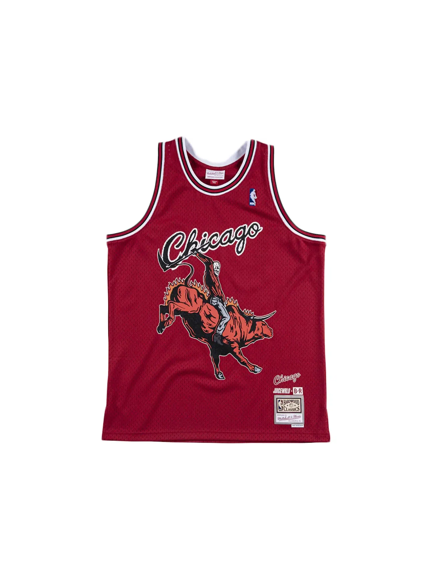 Мужская джерси с принтом Juice WRLD x Chicago Bulls Mitchell & Ness — изображение 1 из 2, красный