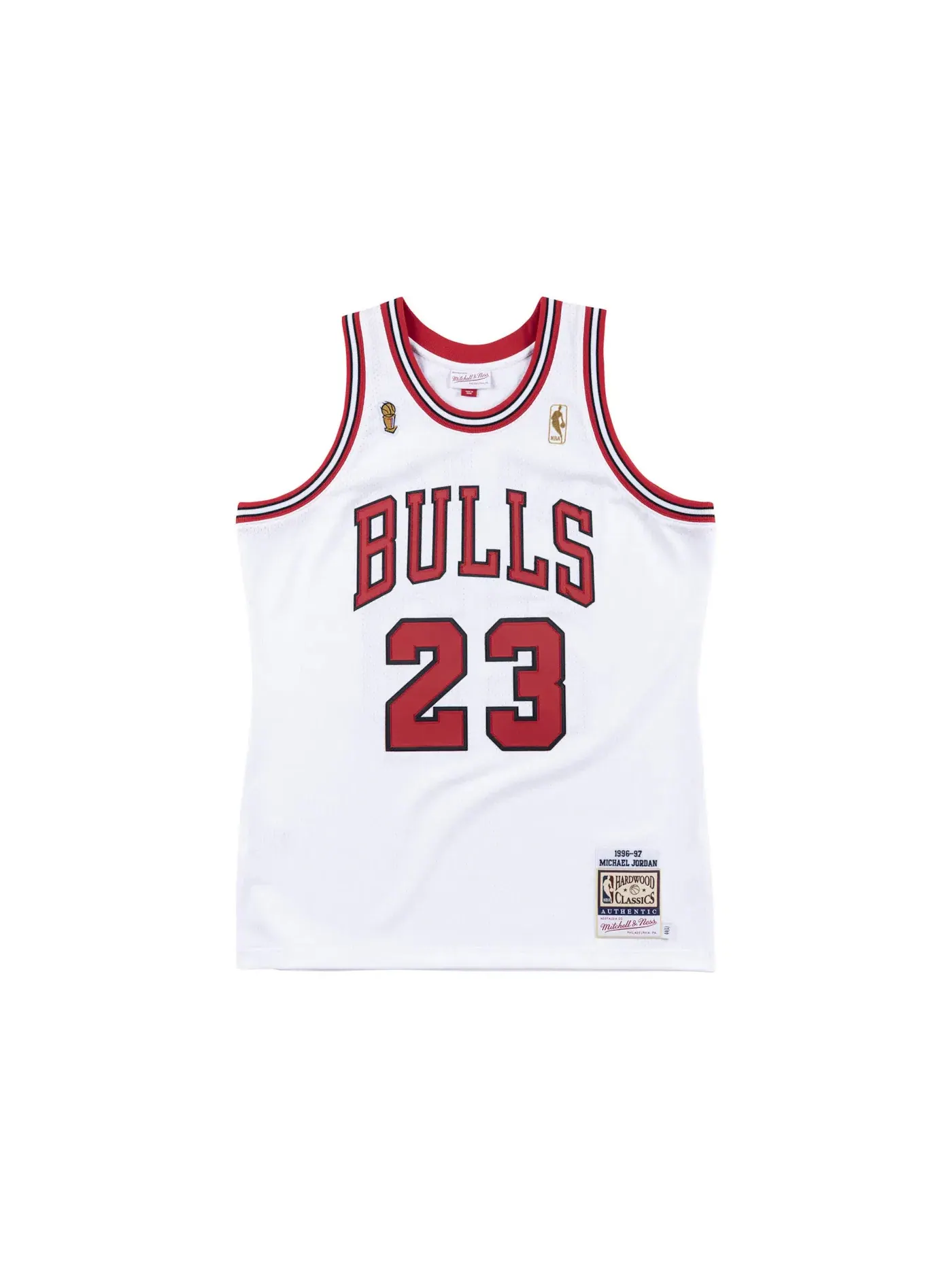 Мужская джерси с длинным рукавом Mitchell & Ness — изображение 1 из 2, белый/красный/черный