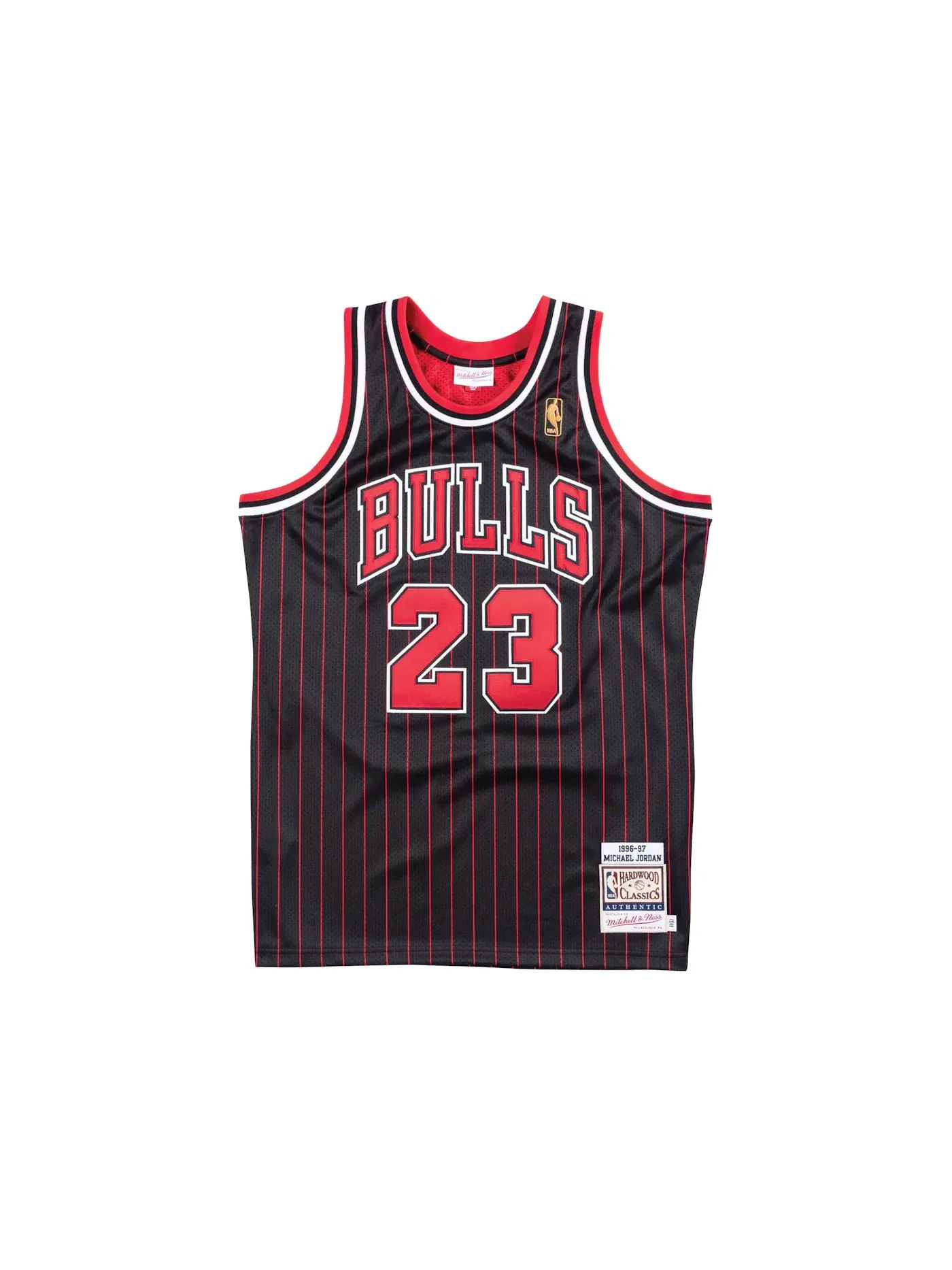 Мужская баскетбольная джерси с принтом Jordan Mitchell & Ness — изображение 1 из 2, черный/красный/белый