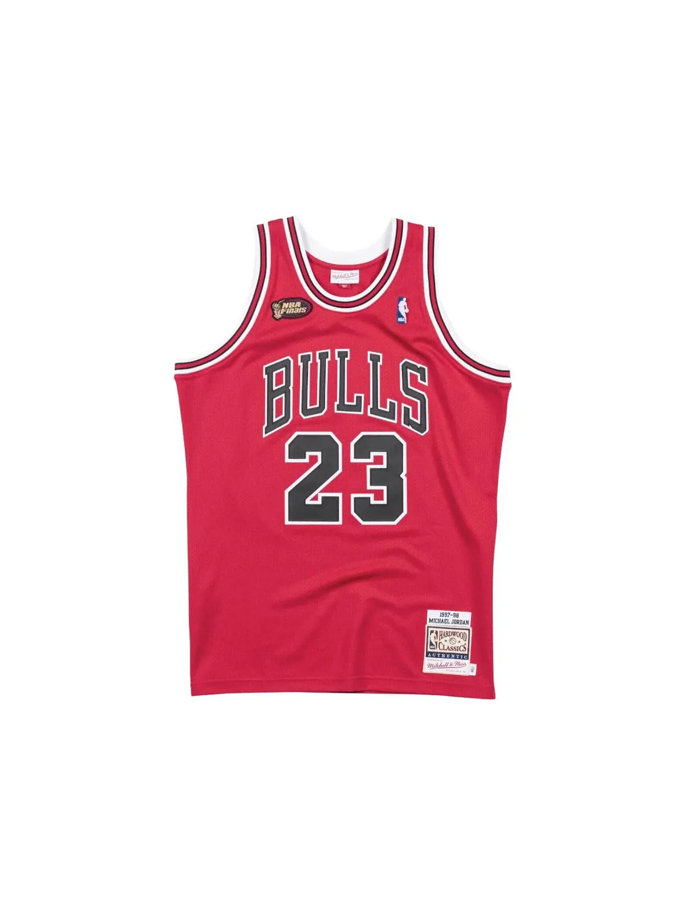 Мужская баскетбольная джерси с принтом Jersey Mitchell & Ness — изображение 1 из 2, красный/черный/белый