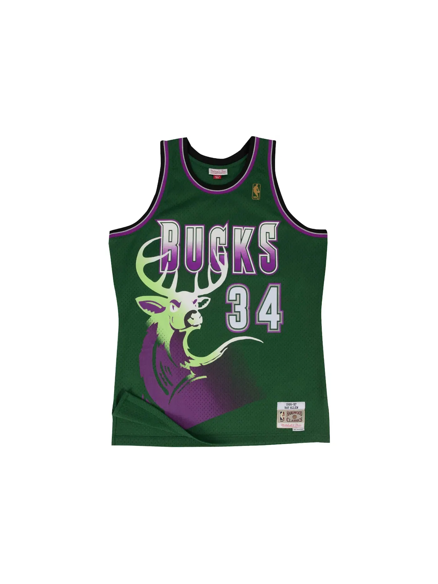 Мужская джерси с принтом Ray Allen Swingman Mitchell & Ness — изображение 1 из 2, темный зеленый