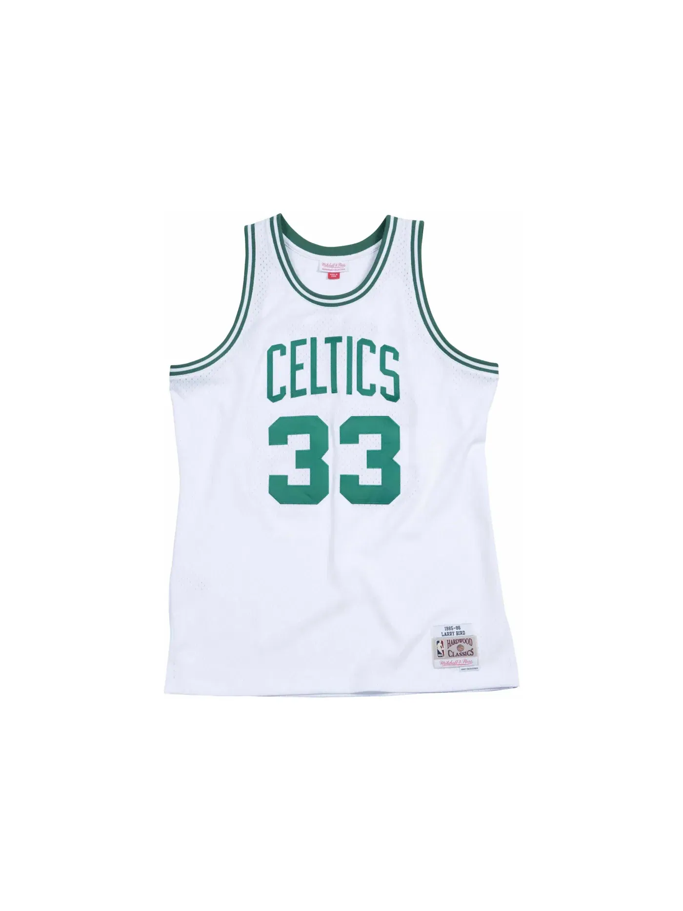 Мужская баскетбольная джерси Larry Bird Mitchell & Ness — изображение 1 из 2, белый/зеленый