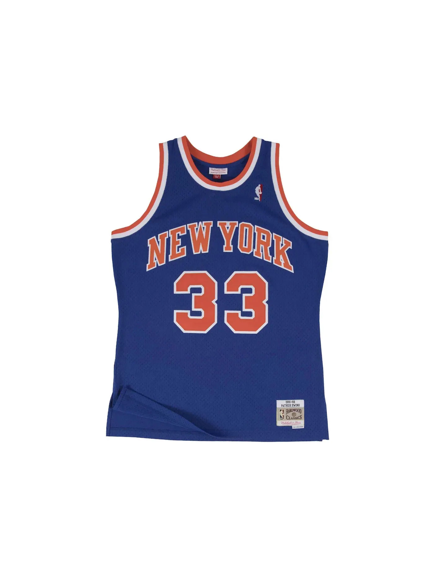 Мужская джерси с длинным рукавом Mitchell & Ness New York Knicks Road 1991-92 Patrick Ewing Swingman Jersey, королевский