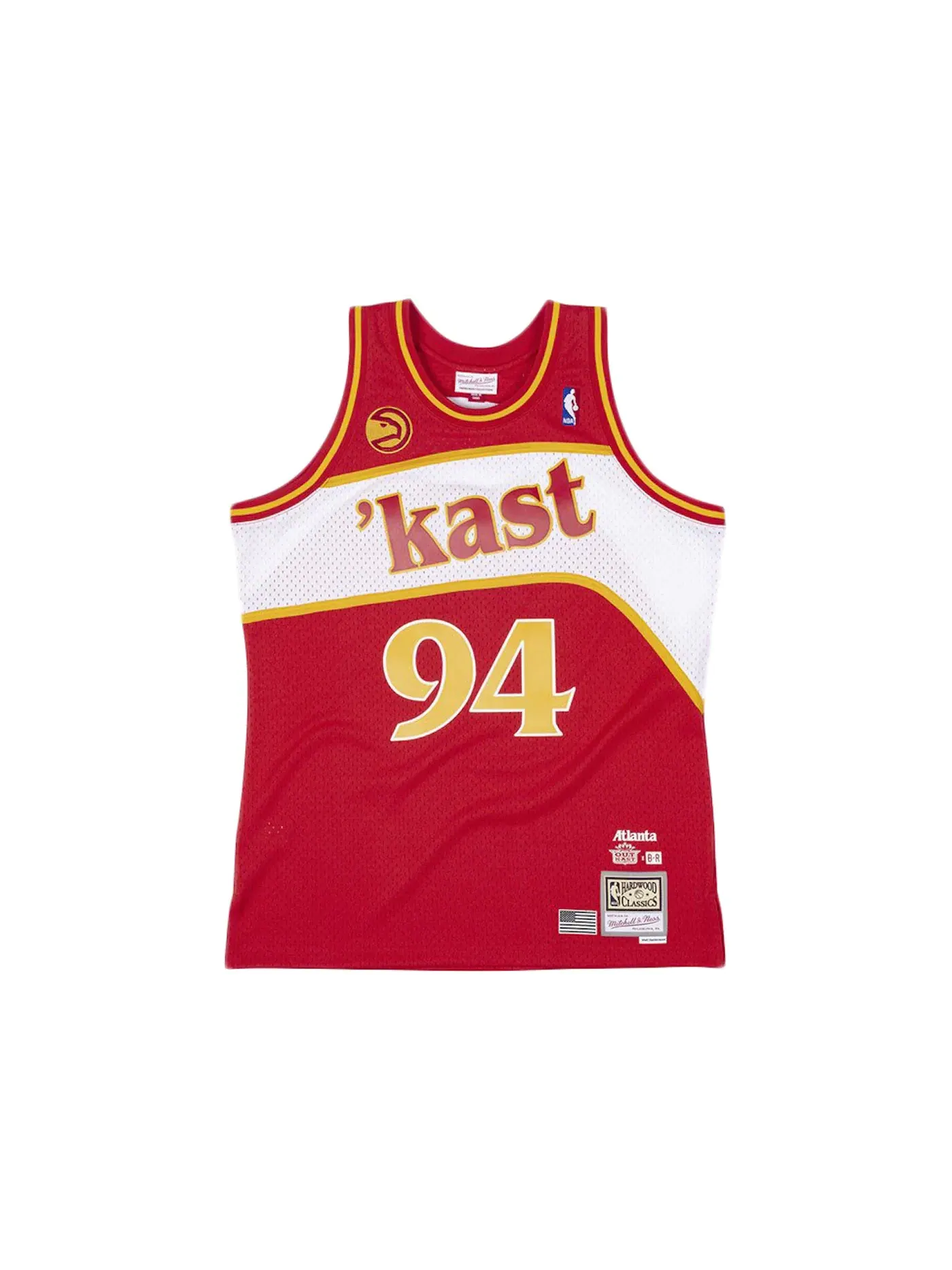 Мужская баскетбольная джерси OutKast x Atlanta Hawks Swingman Jersey Mitchell & Ness — изображение 1 из 2, красный