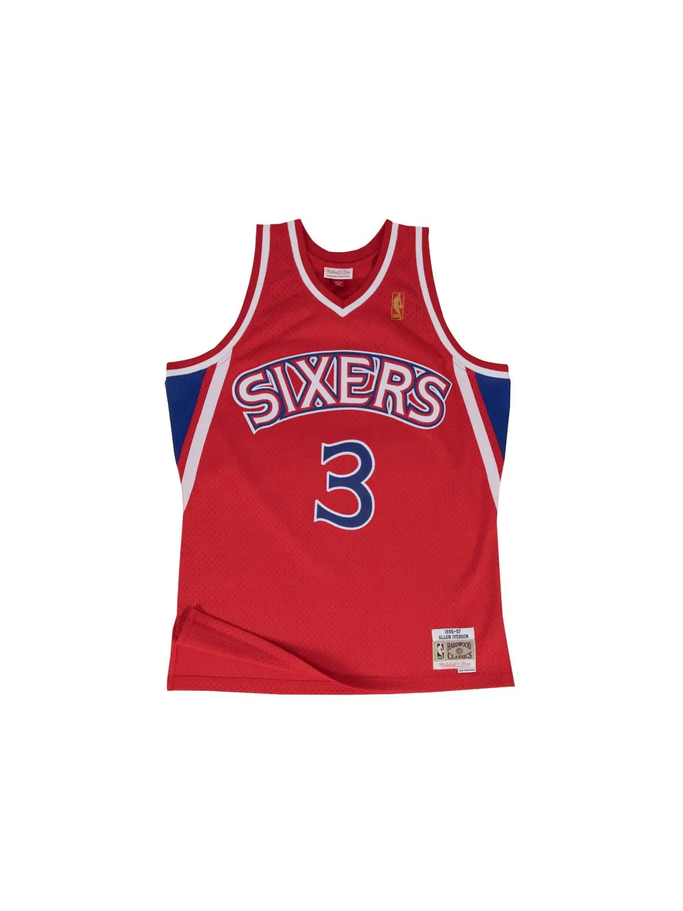 Мужская реплика джерси Mitchell & Ness Philadelphia 76ers Road 1996-97 Allen Iverson Swingman — изображение 1 из 2, алый