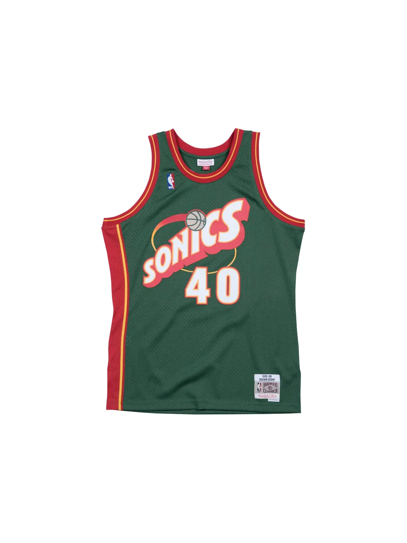 Мужская джерси с длинным рукавом Shawn Kemp Swingman Jersey Mitchell & Ness — изображение 1 из 2, темный зеленый