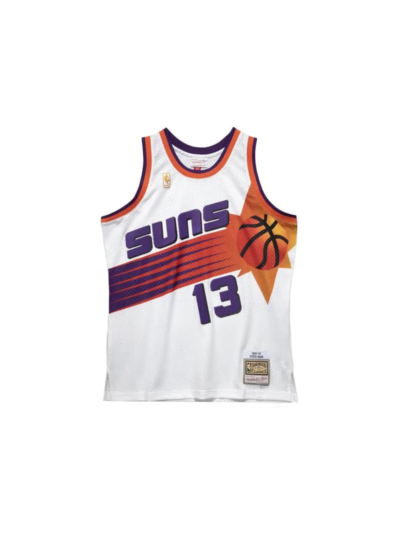 Мужская баскетбольная джерси с длинным рукавом Swingman Mitchell & Ness — изображение 1 из 2, белый