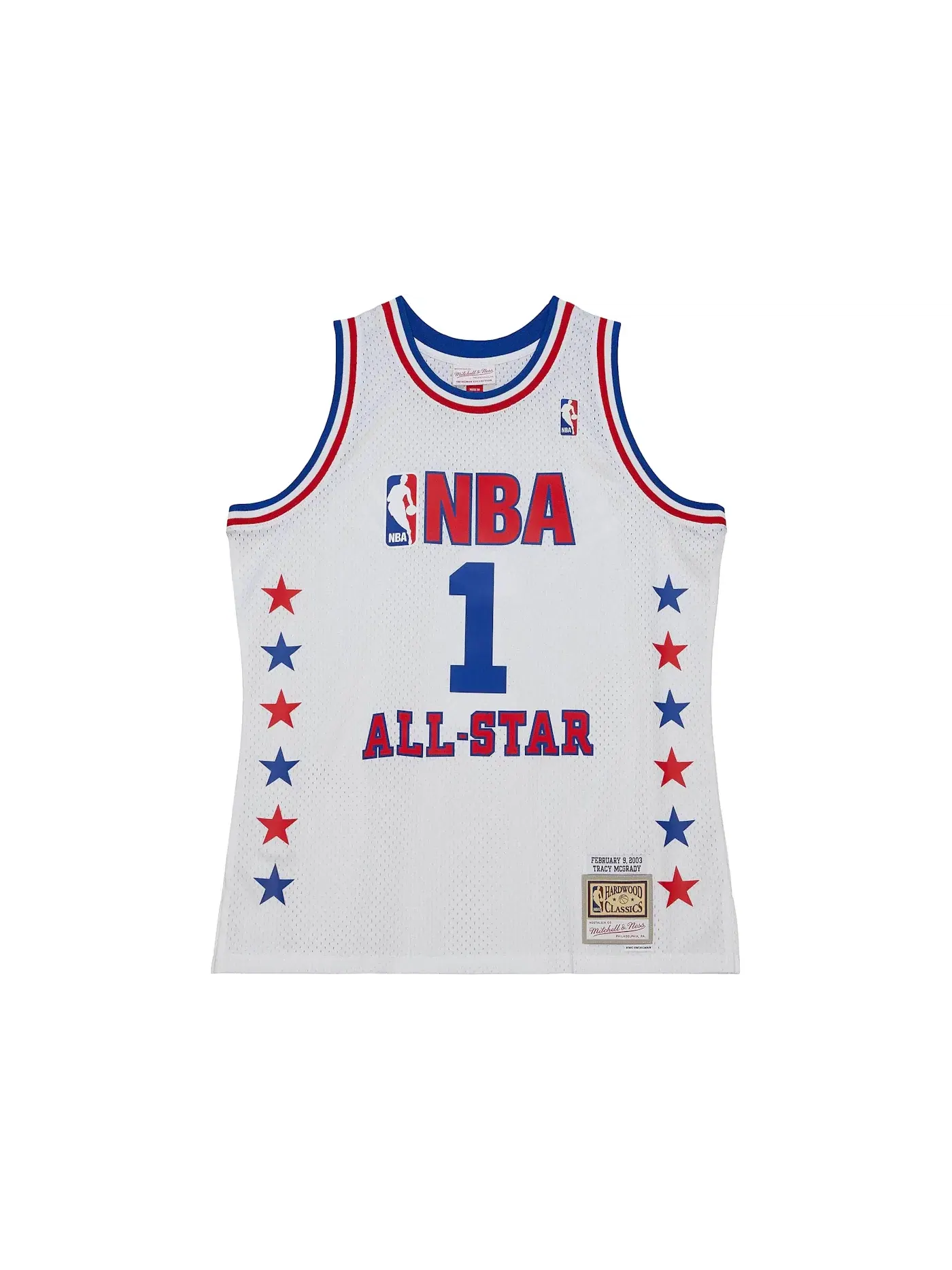 Мужская джерси с принтом Mitchell & Ness — изображение 1 из 2, белый