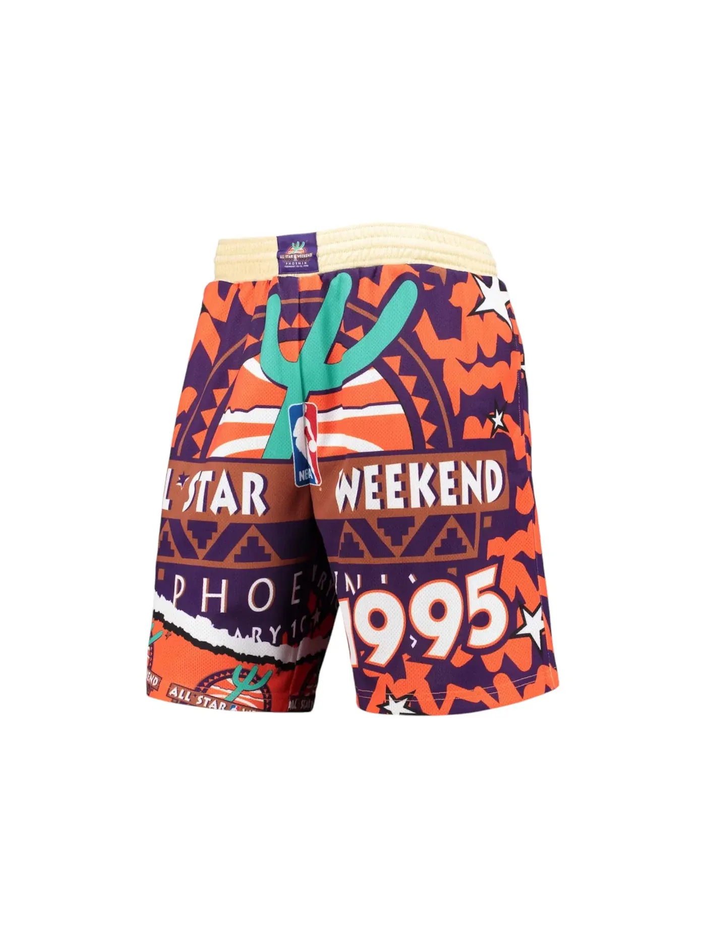 Мужские шорты из сетки с принтом Shorts Mitchell & Ness — изображение 1 из 2, оранжевый