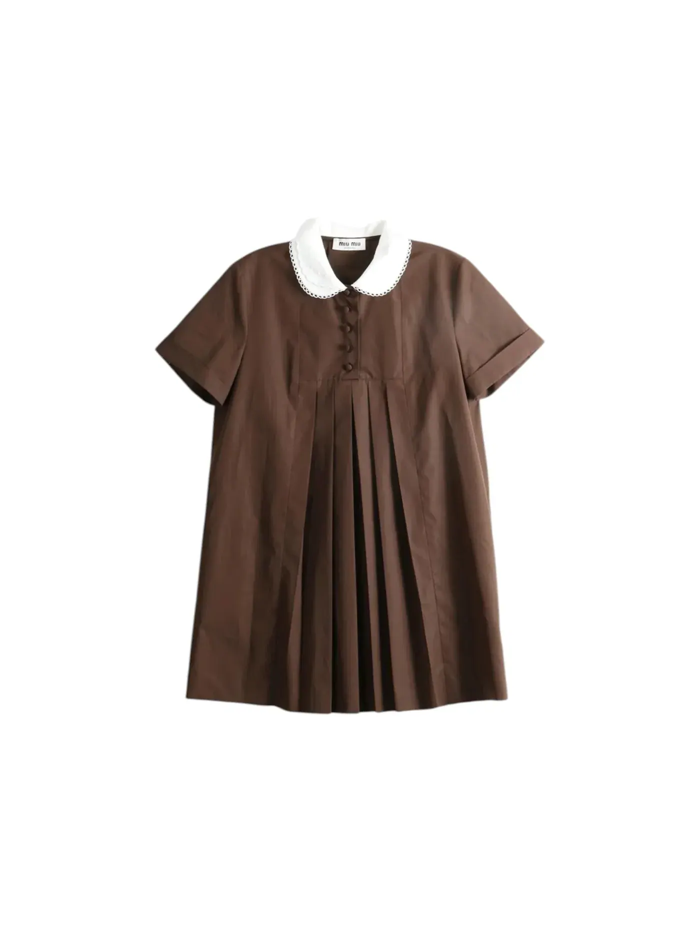 Женское платье из поплина Miu Miu, Ebano — изображение 1 из 1