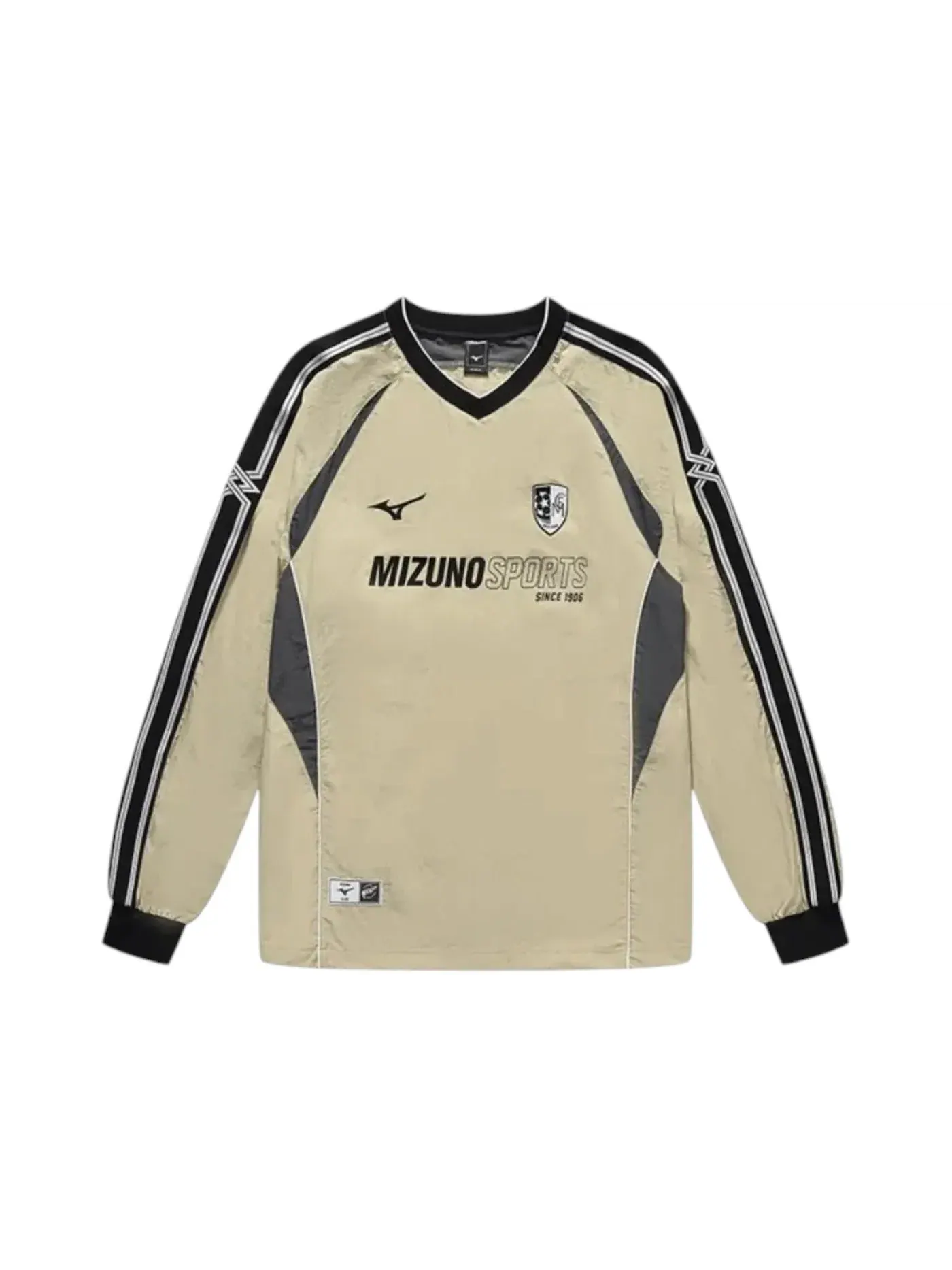Мужская футболка с длинным рукавом Essential Football Jersey Mizuno — изображение 1 из 1, бежевый