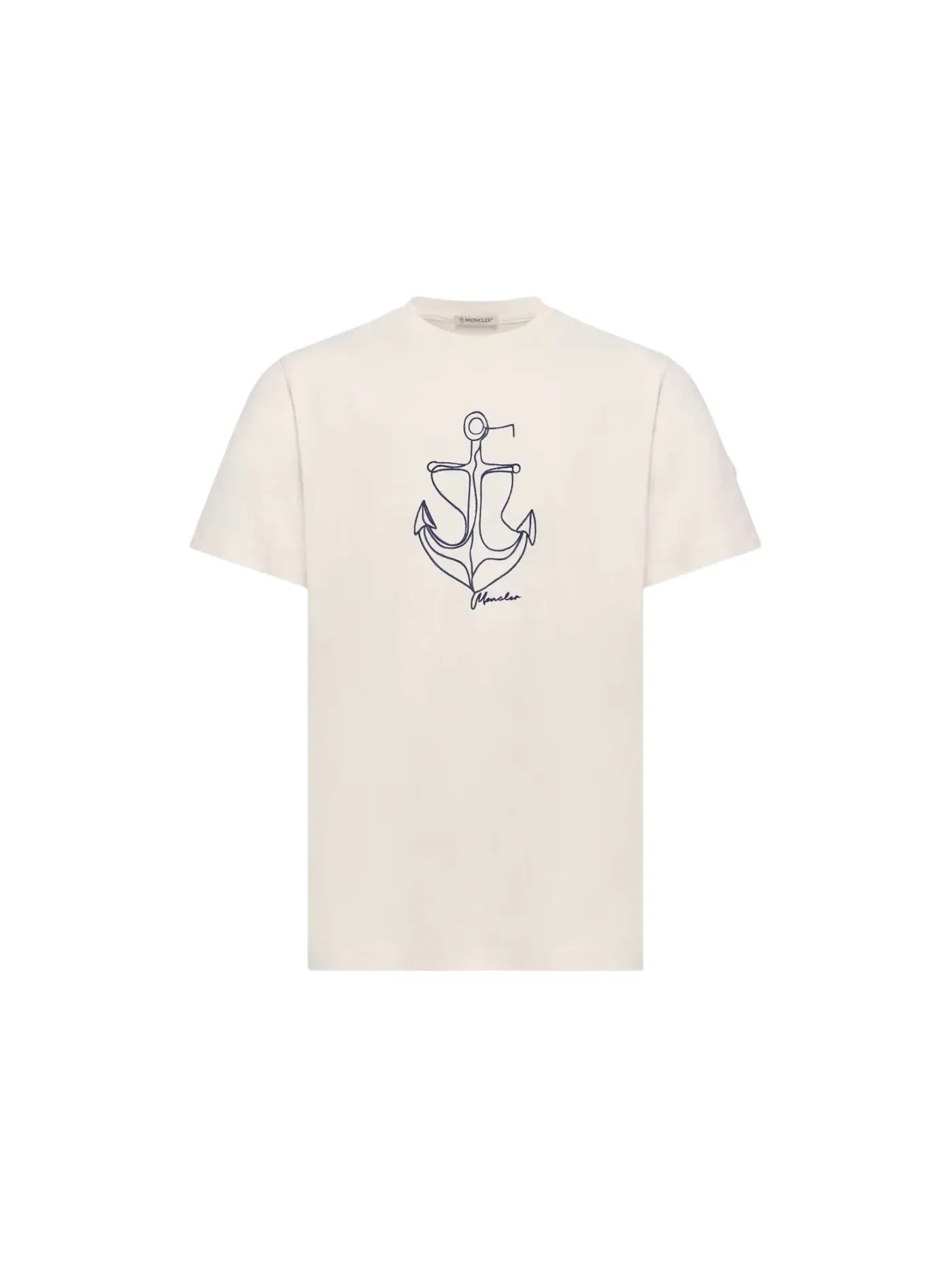 Мужская футболка с принтом Moncler Anchor Print Ss T-shirt — изображение 1 из 1, белый