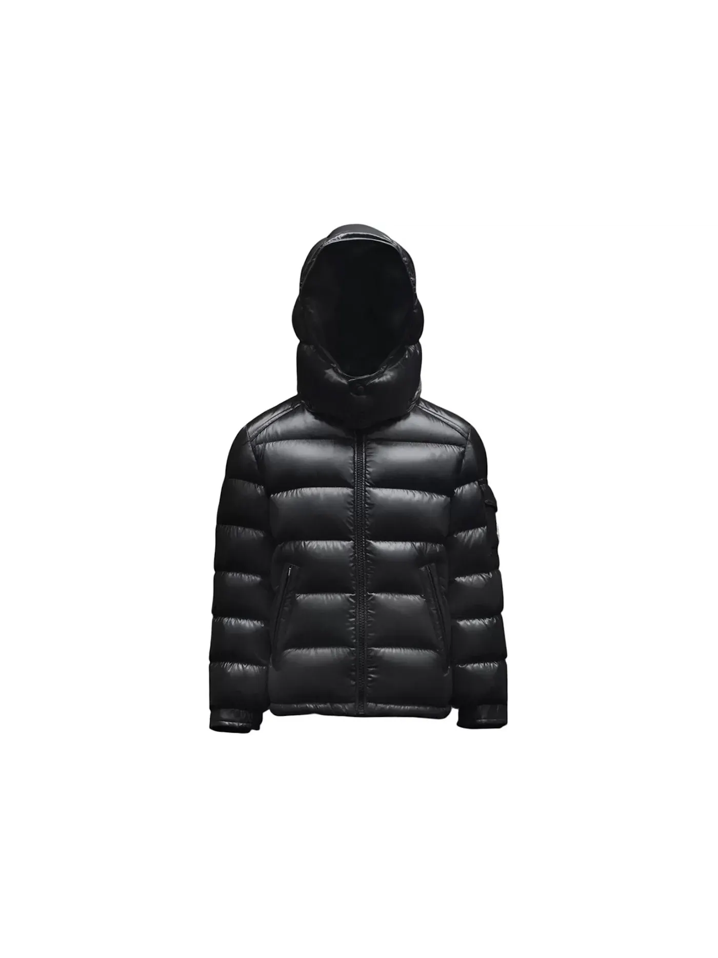 Детская куртка пуховая с принтом Maya Moncler — изображение 1 из 5, черный